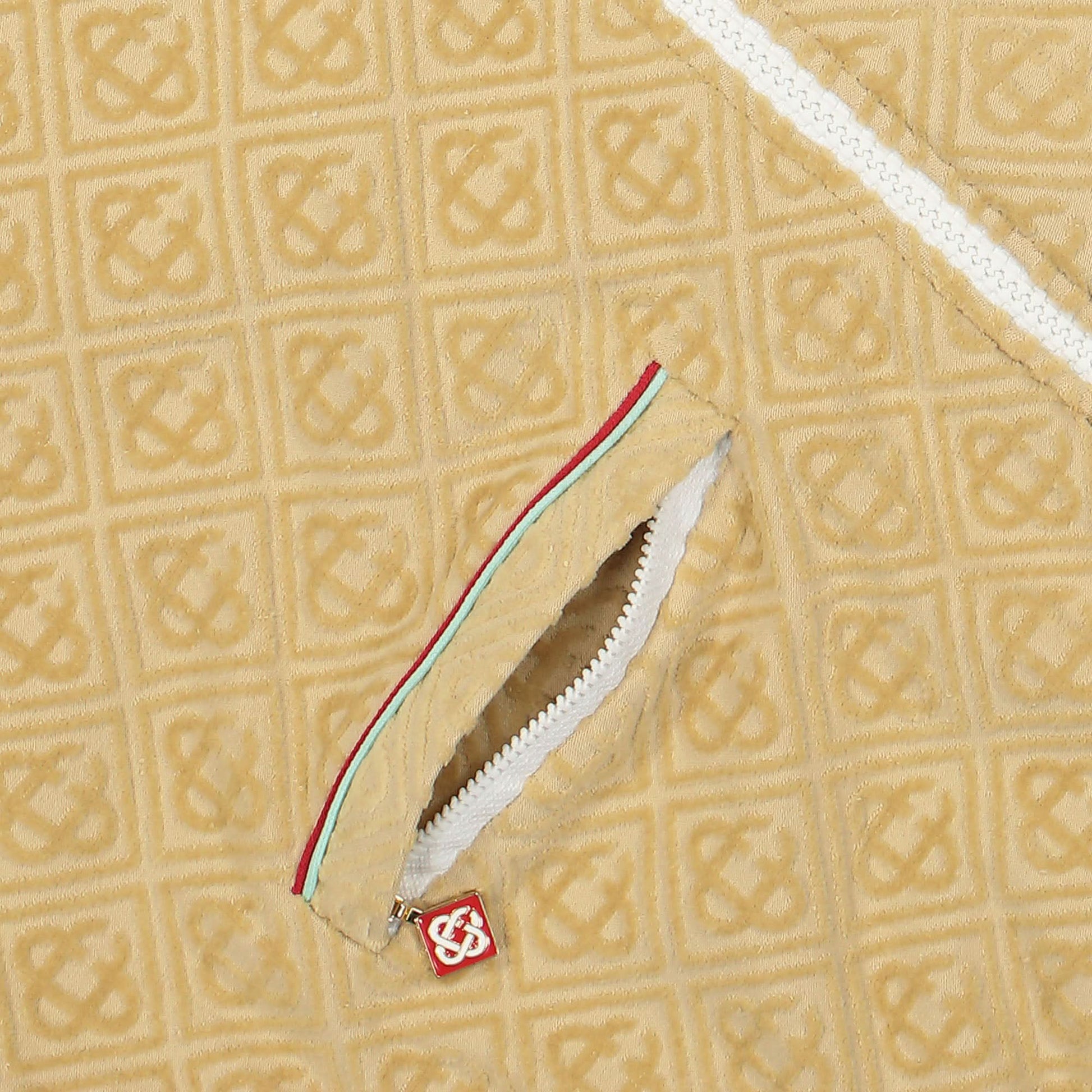 Casablanca Monogram Velour Shacket Beige Detail view 5 | Gate