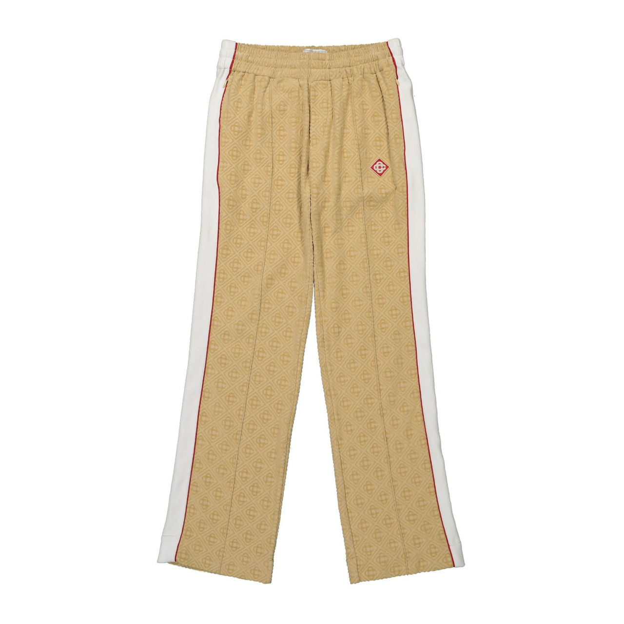 Casablanca Monogram Velour Track Pant Beige Detail view 1 | Gate
