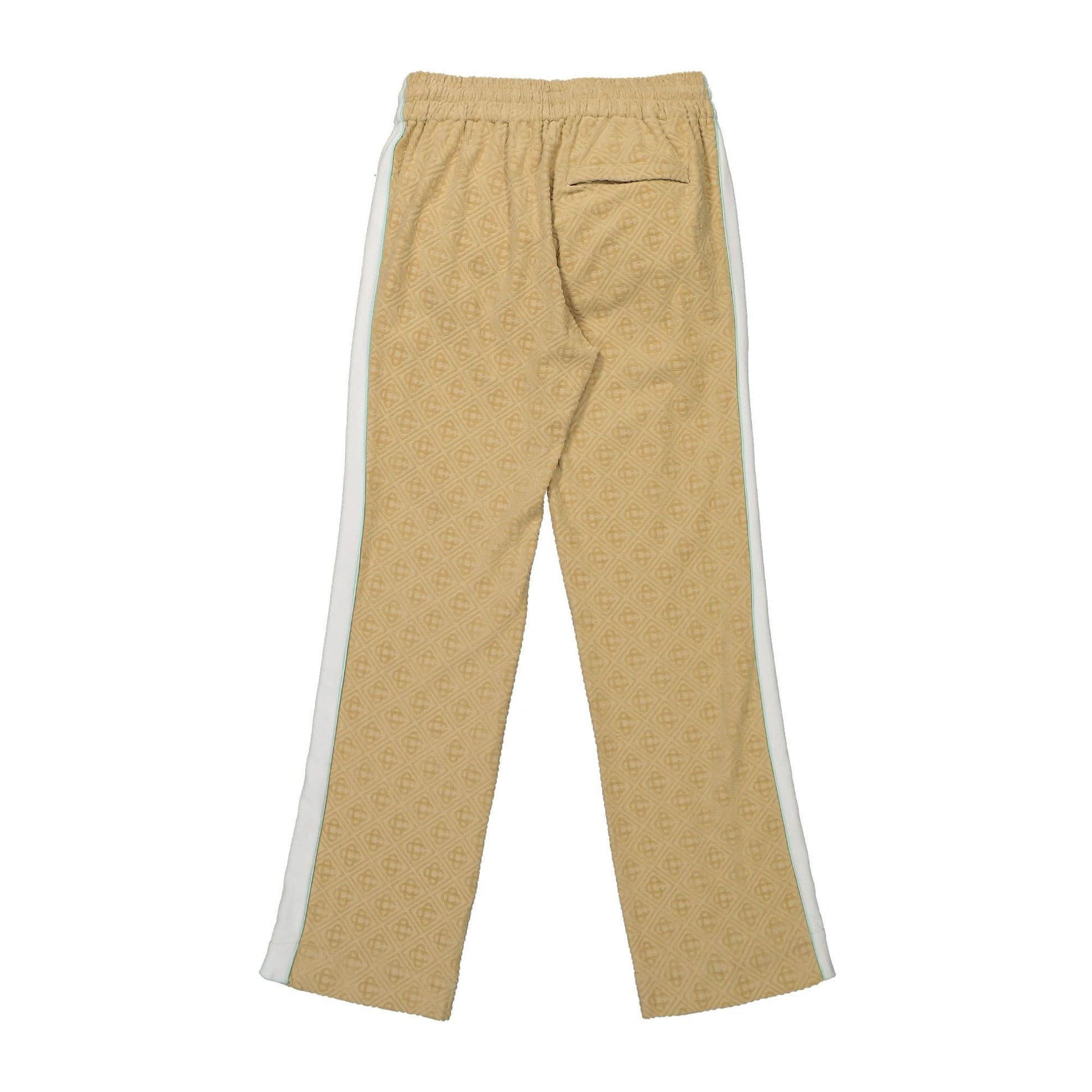 Casablanca Monogram Velour Track Pant Beige Detail view 2 | Gate
