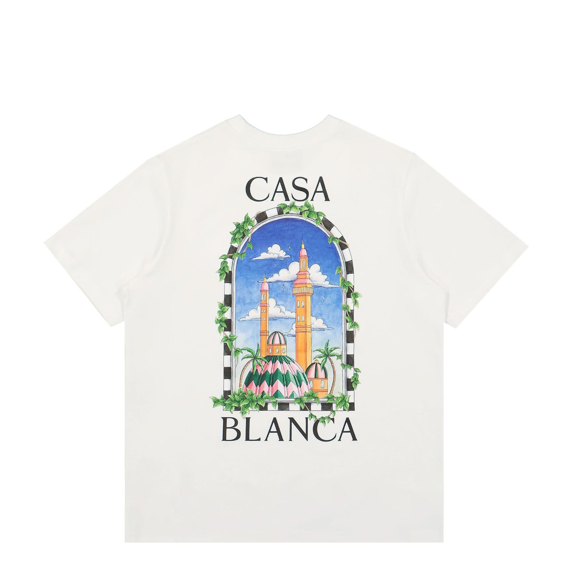 Casablanca Vue De Damas Printed T-Shirt White Detail view 2 | Gate