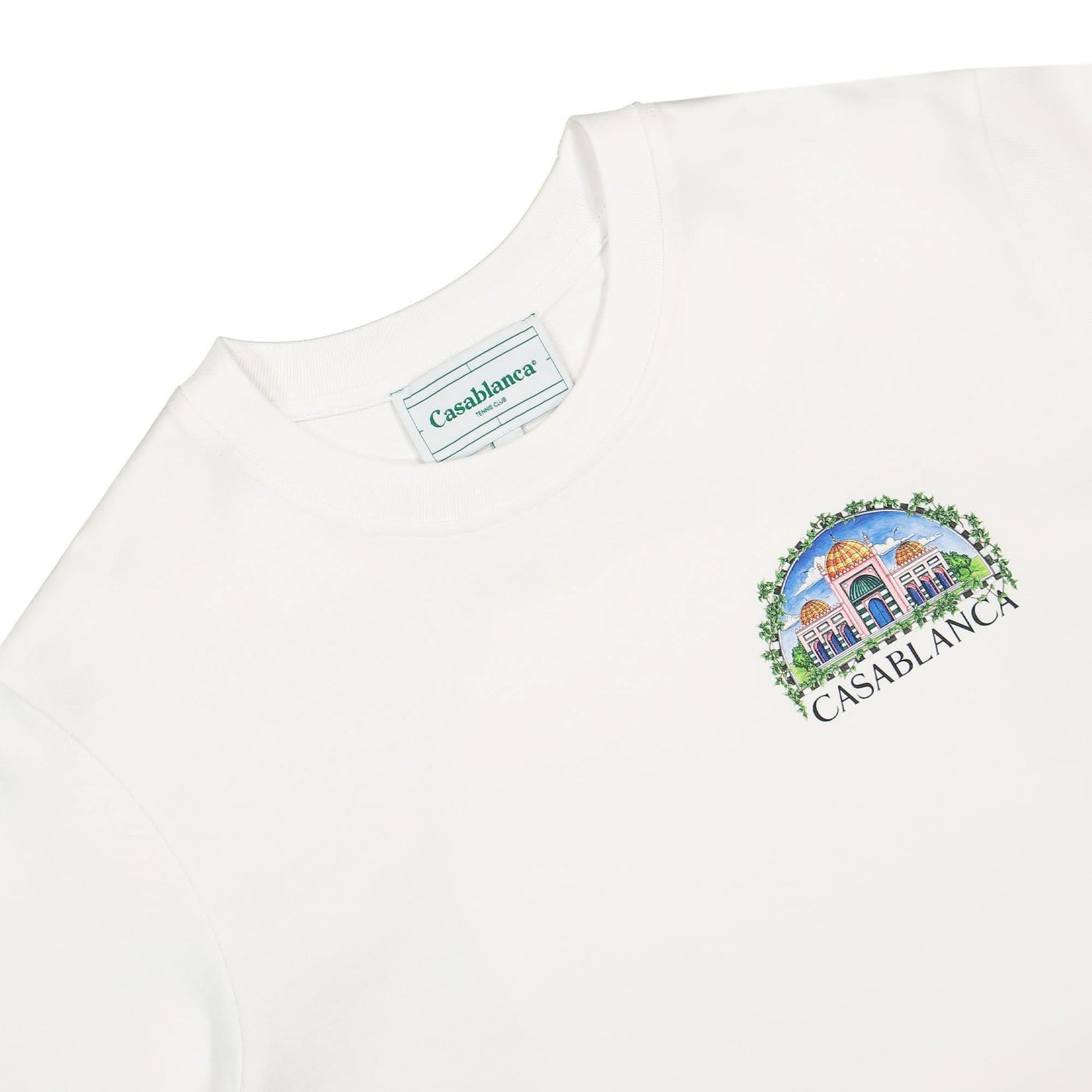Casablanca Vue De Damas Printed T-Shirt White Detail view 3 | Gate