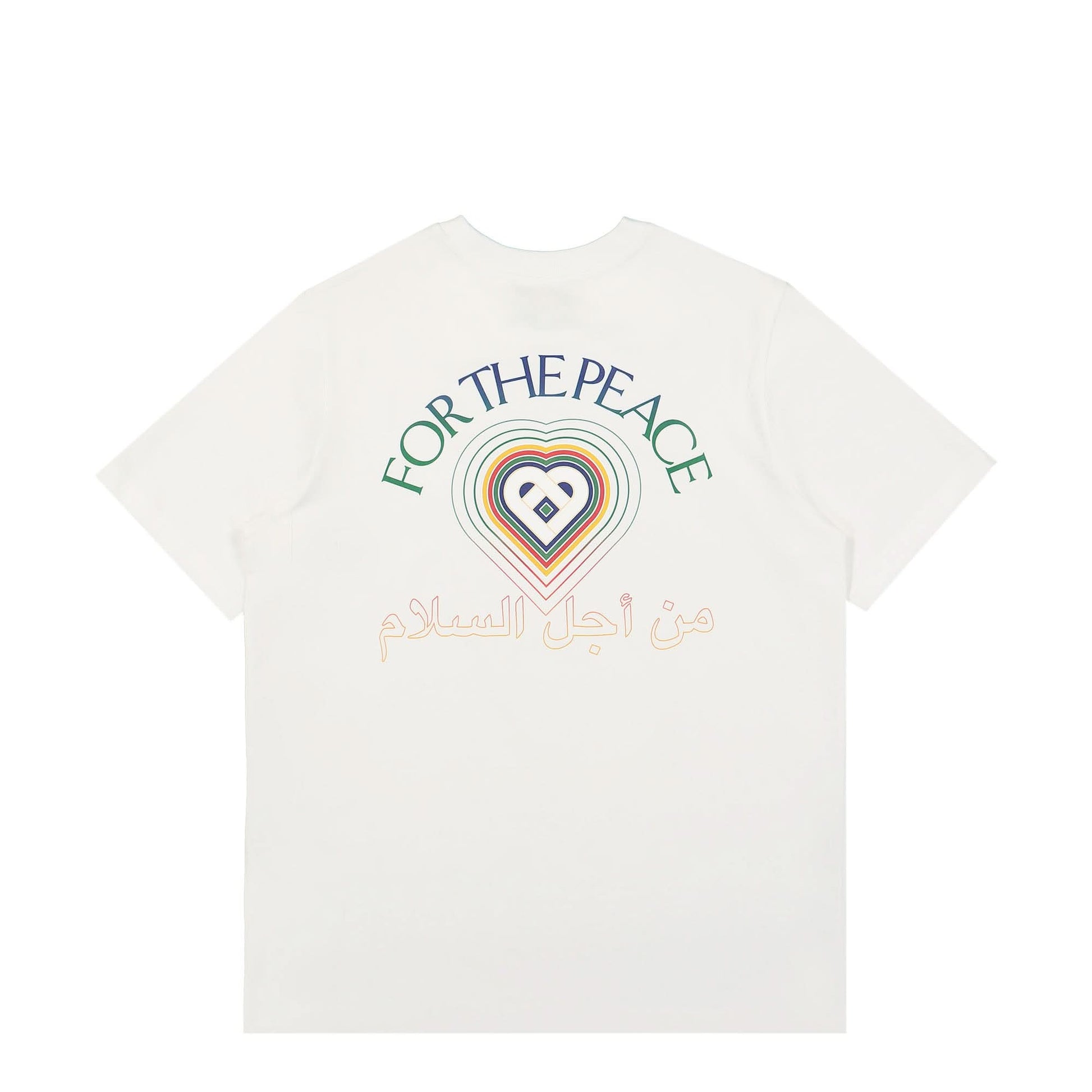Casablanca For The Peace Gradient Printed T-Shirt White Detail view 2 | Gate