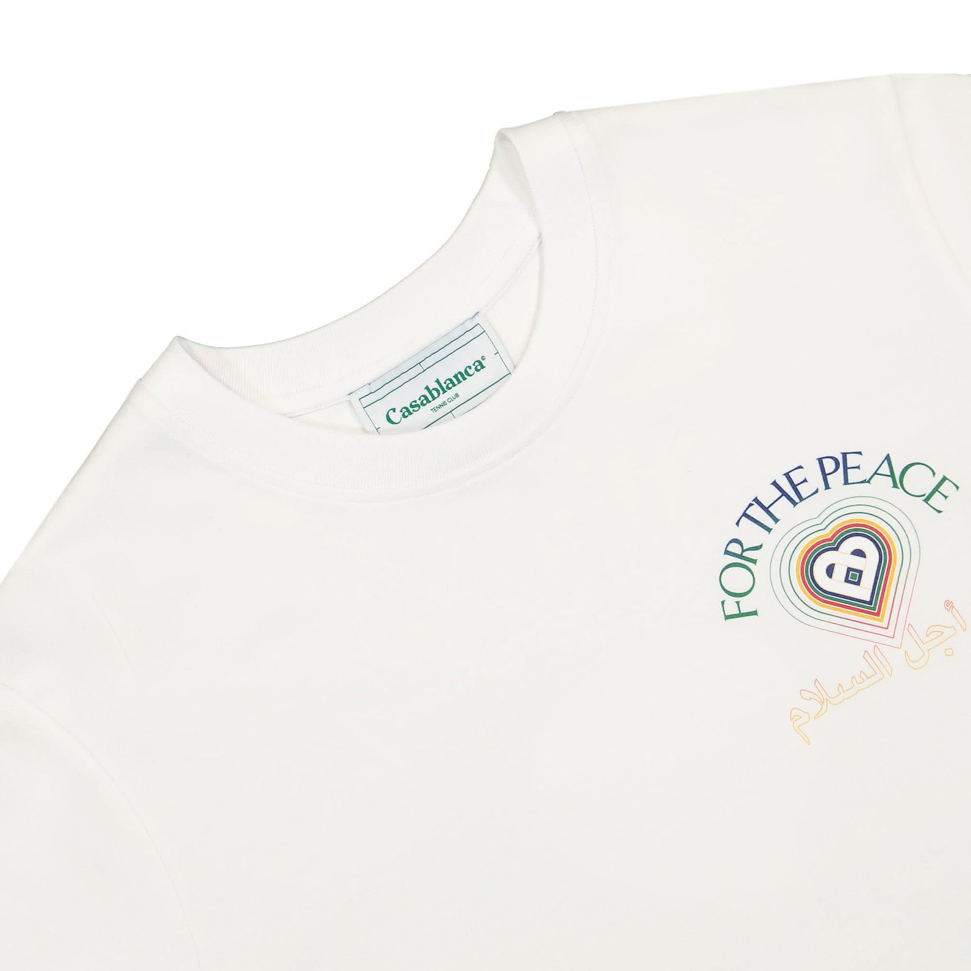 Casablanca For The Peace Gradient Printed T-Shirt White Detail view 3 | Gate