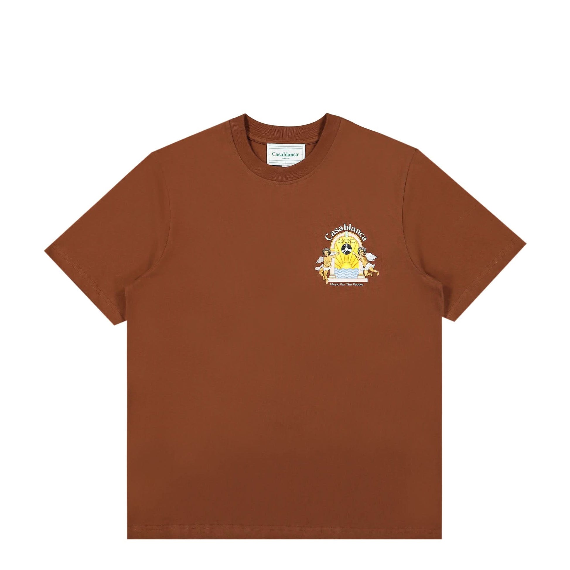 Casablanca Studio De Musique Printed T-Shirt Brown Detail view 1 | Gate