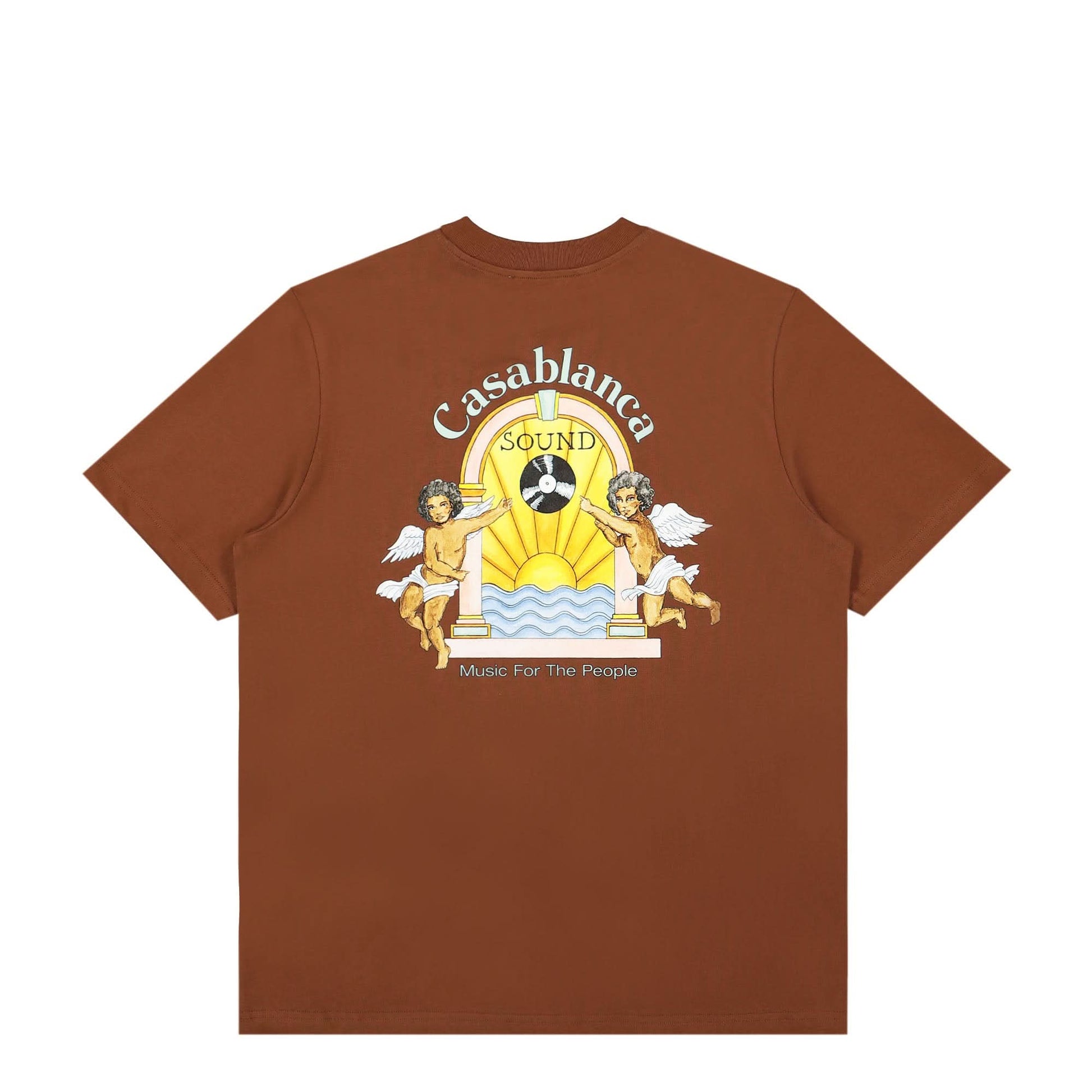 Casablanca Studio De Musique Printed T-Shirt Brown Detail view 2 | Gate