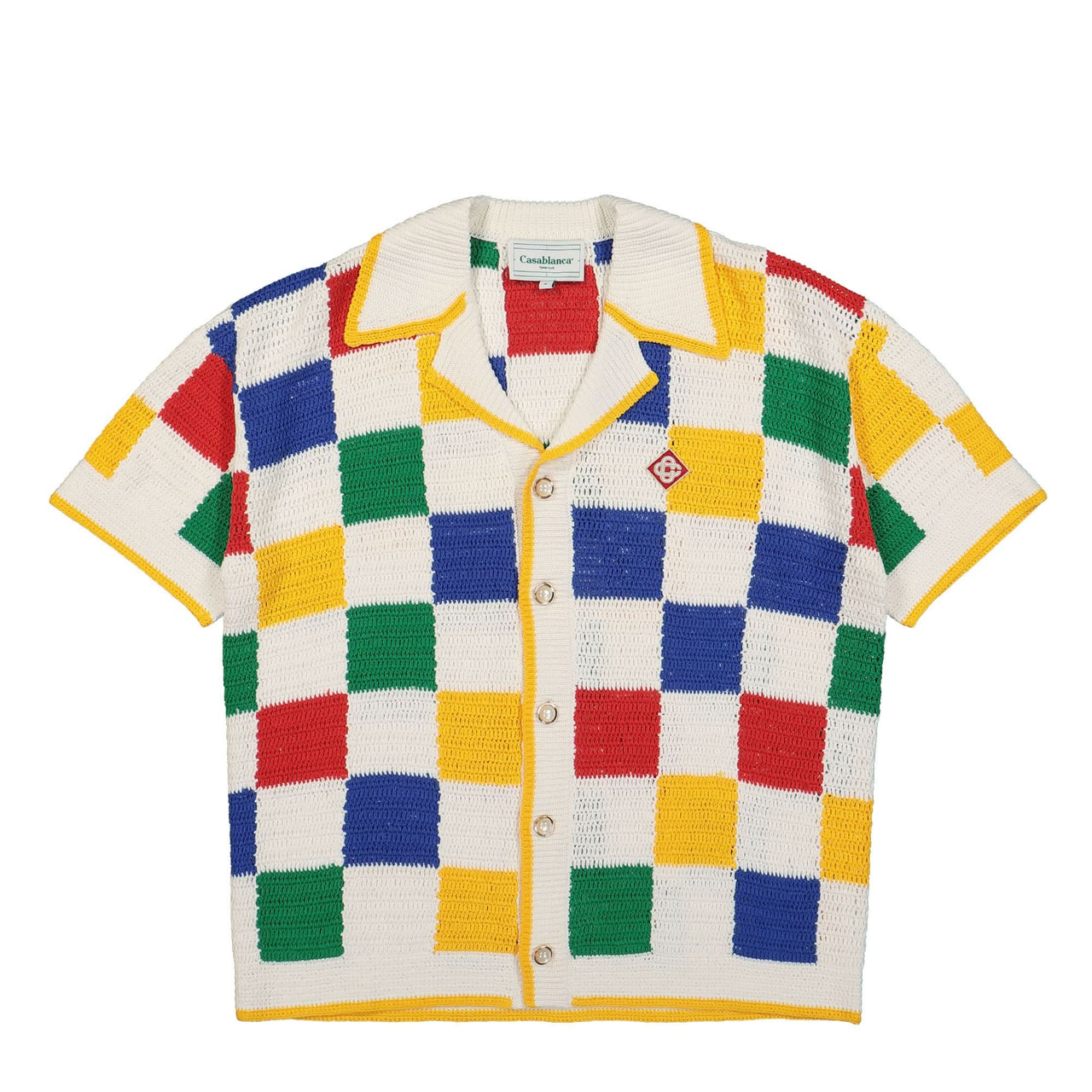 Casablanca Scuba Square Crochet Shirt Multicolor Detail view 1 | Gate