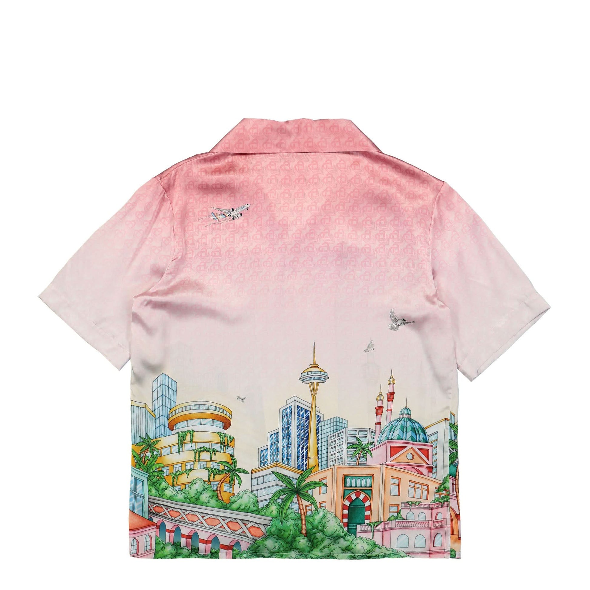 Casablanca Cuban Collar Short Sleeve Shirt Multicolor Detail view 2 | Gate