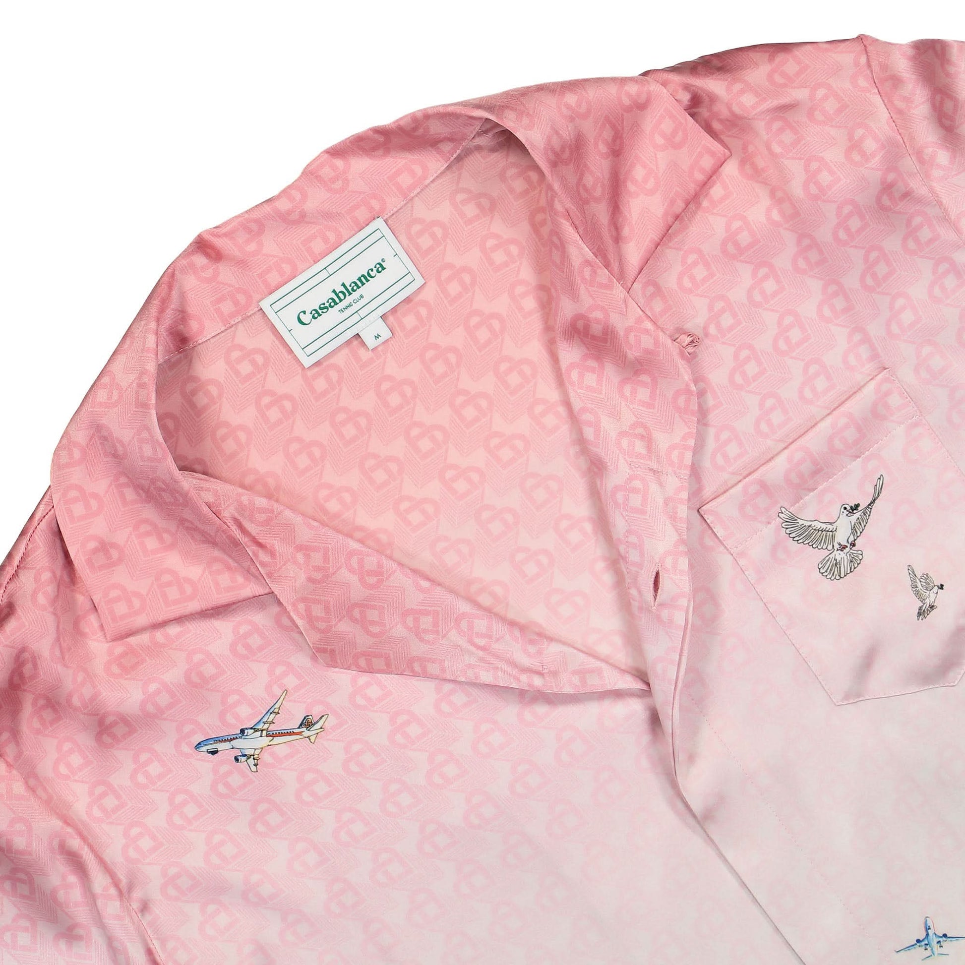 Casablanca Cuban Collar Short Sleeve Shirt Multicolor Detail view 3 | Gate