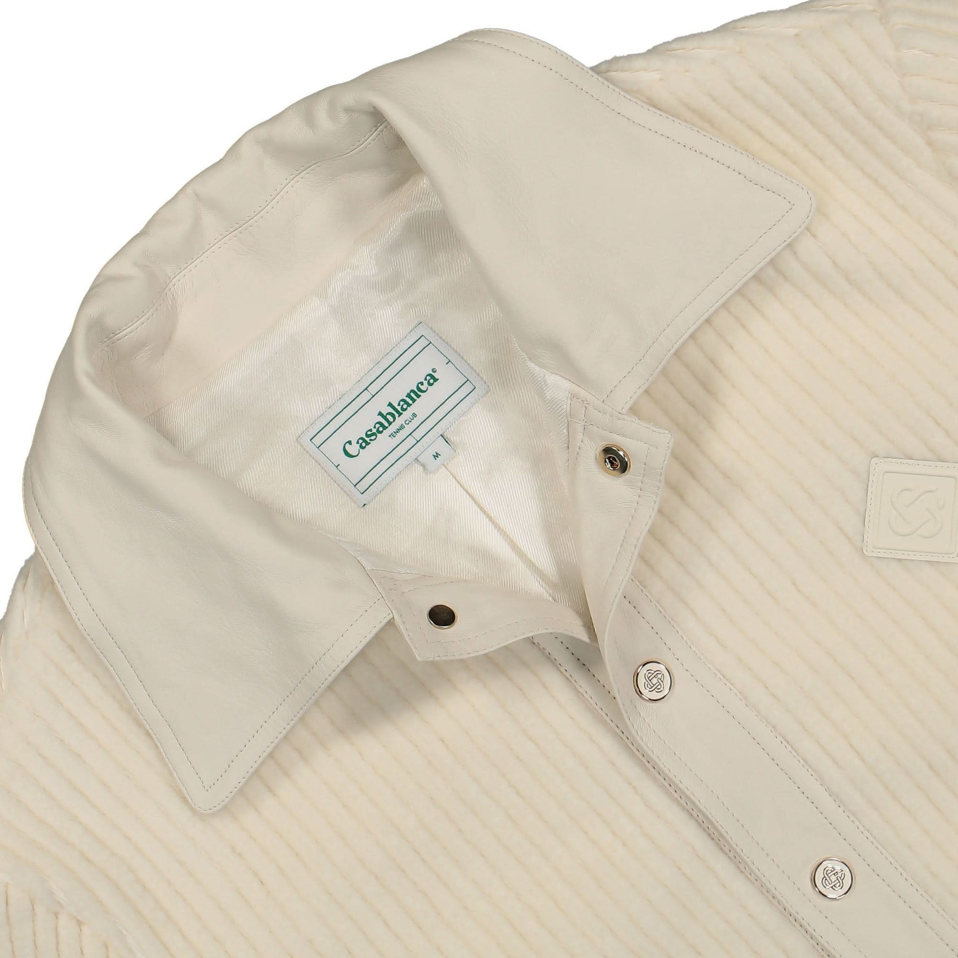Casablanca Jumbo Corduroy Overshirt Beige Detail view 3 | Gate