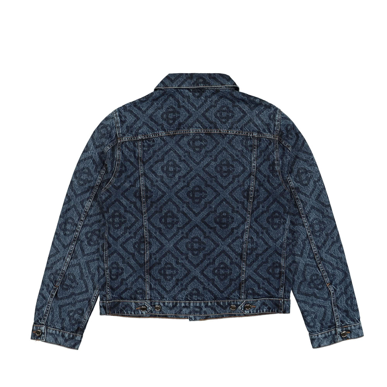 Casablanca Laser Monogram Denim Jacket Blue Detail view 1 | Gate