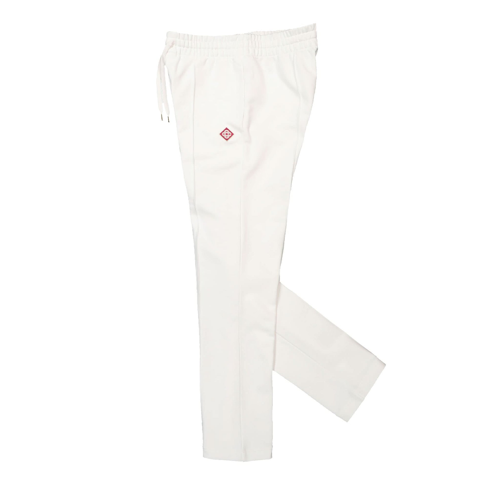 Casablanca Diamond Logo Embroidered Patch Pintuck Jogger White Detail view 3 | Gate