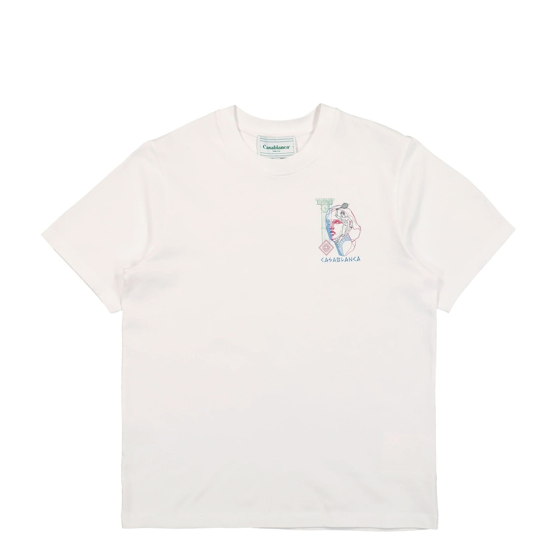 Casablanca Drawing Lab Screen Printed T-Shirt White Detail view 1 | Gate