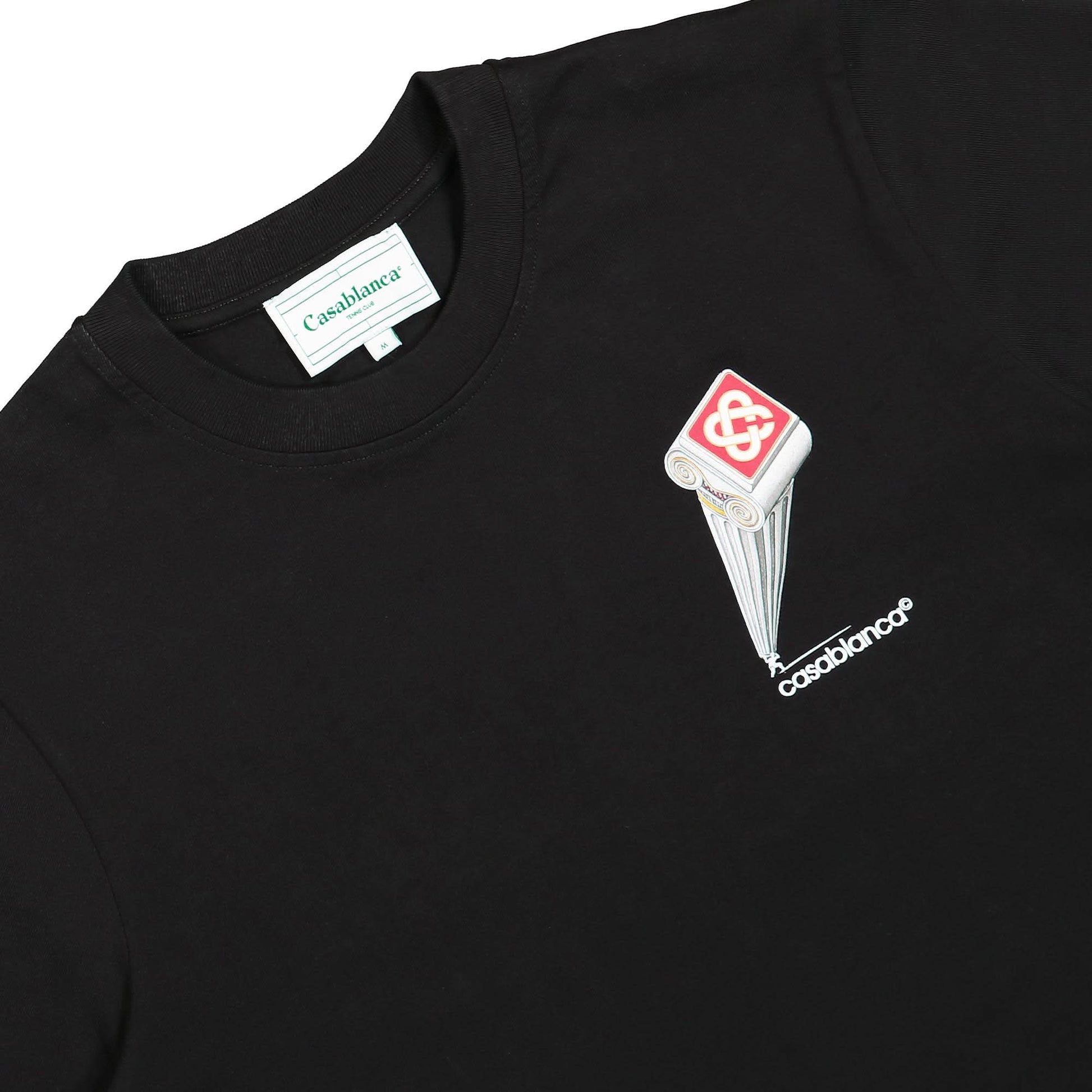 Casablanca Leaning Column Printed T-Shirt Black Detail view 3 | Gate