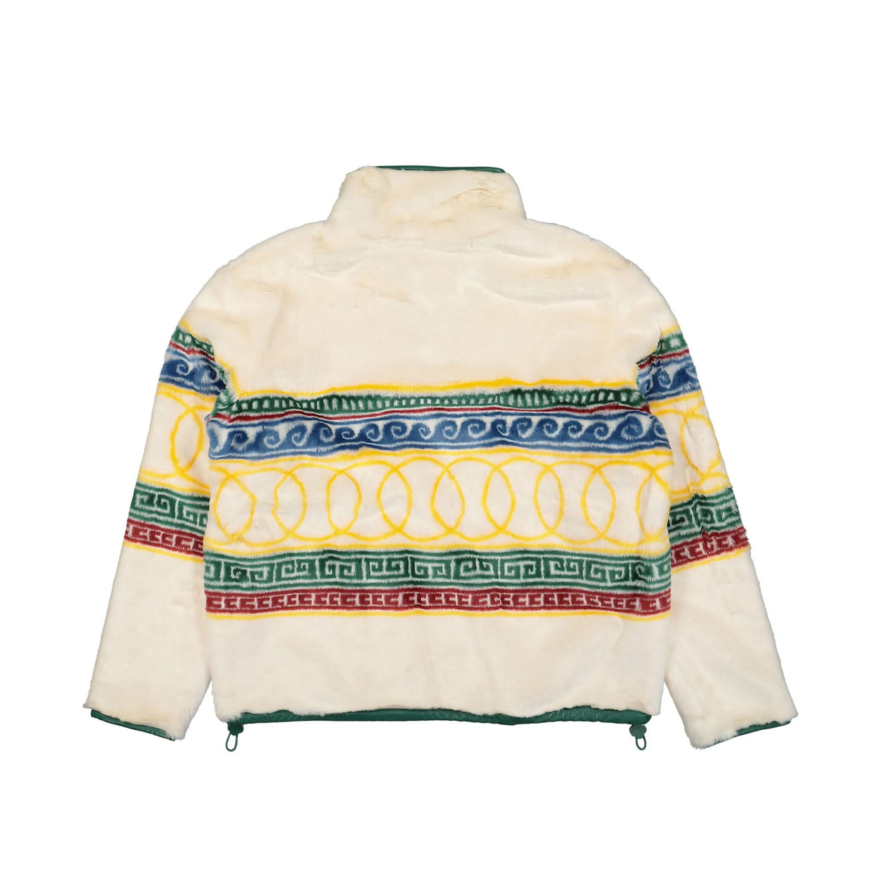 Casablanca Jacquard Faux Fur Pullover Jacket Multicolor Detail view 1 | Gate