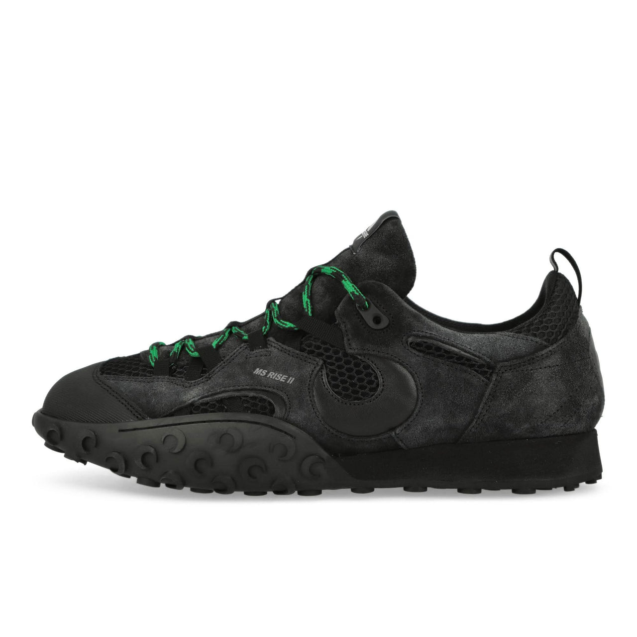 Marine Serre Suede Leather MS Rise Tyko Black Sneaker Detail view 1 | Gate