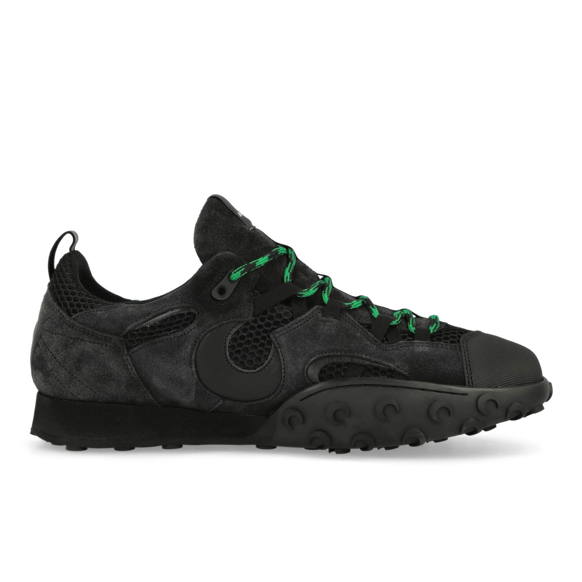 Marine Serre Suede Leather MS Rise Tyko Black Sneaker Detail view 2 | Gate