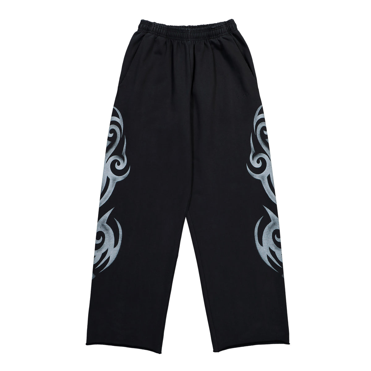 VETEMENTS Graffiti Tribal Trackpants Washed Black Sweat & Track Pants MH27SP155B Detail View 1 | GATE