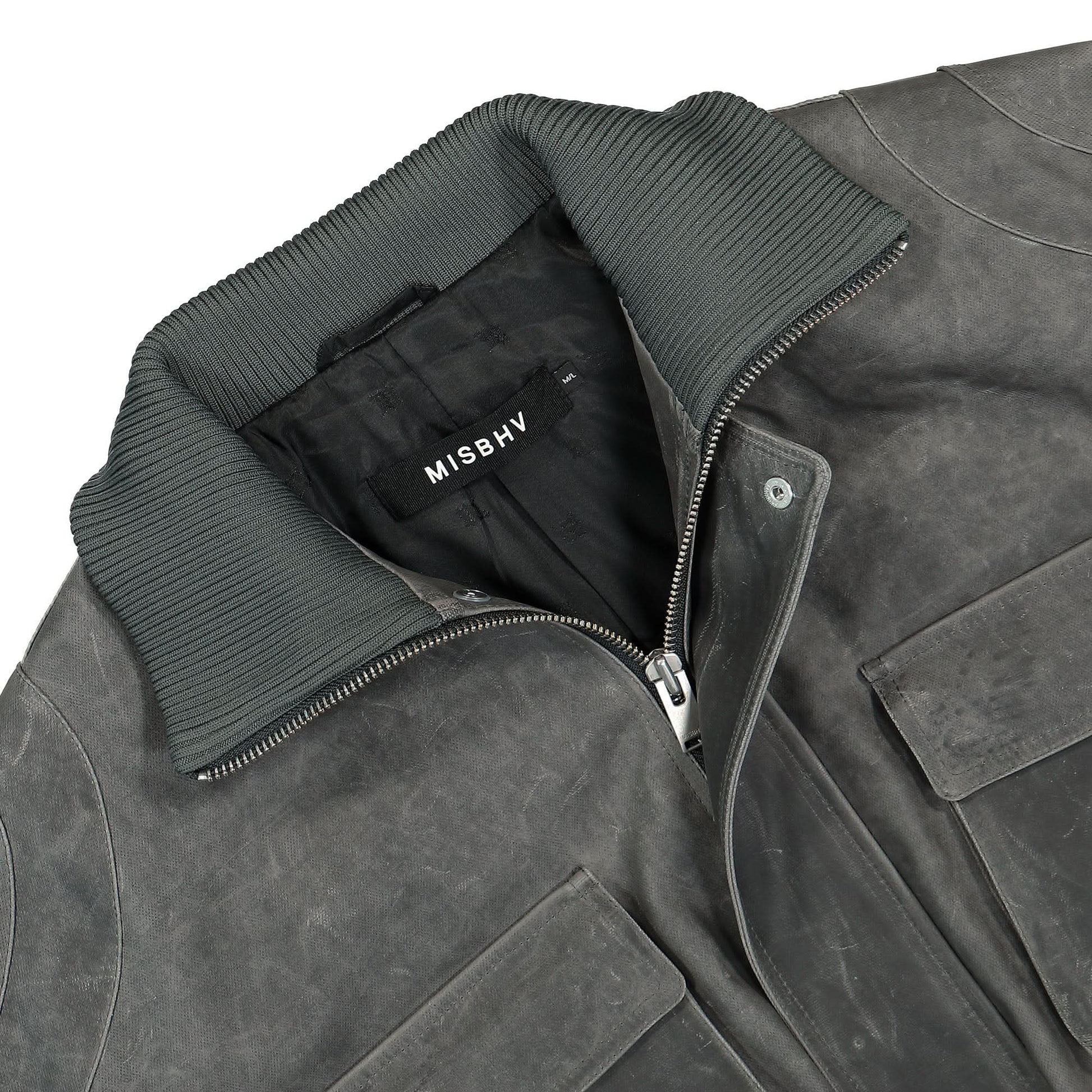 MISBHV Blade Runner Shark Skin Parka Grey Detail view 3 | Gate