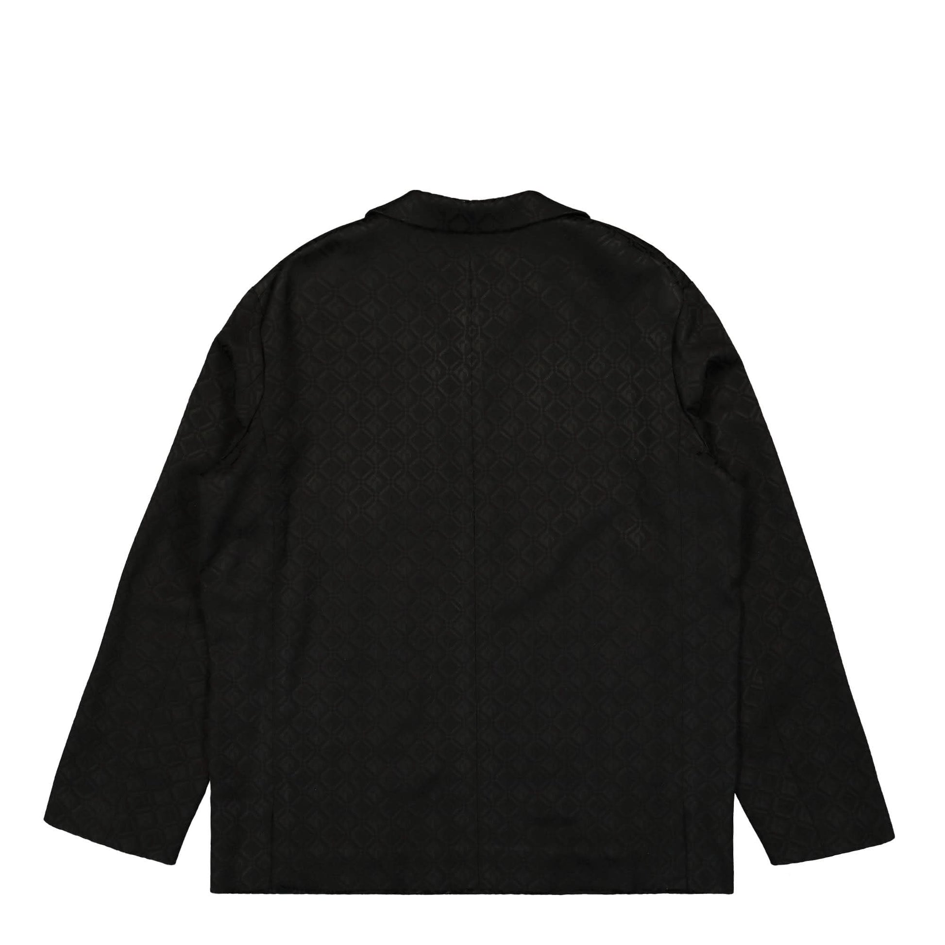 Marine Serre Moon Diamant Jacquard Tailored Jacket Black Detail view 2 | Gate