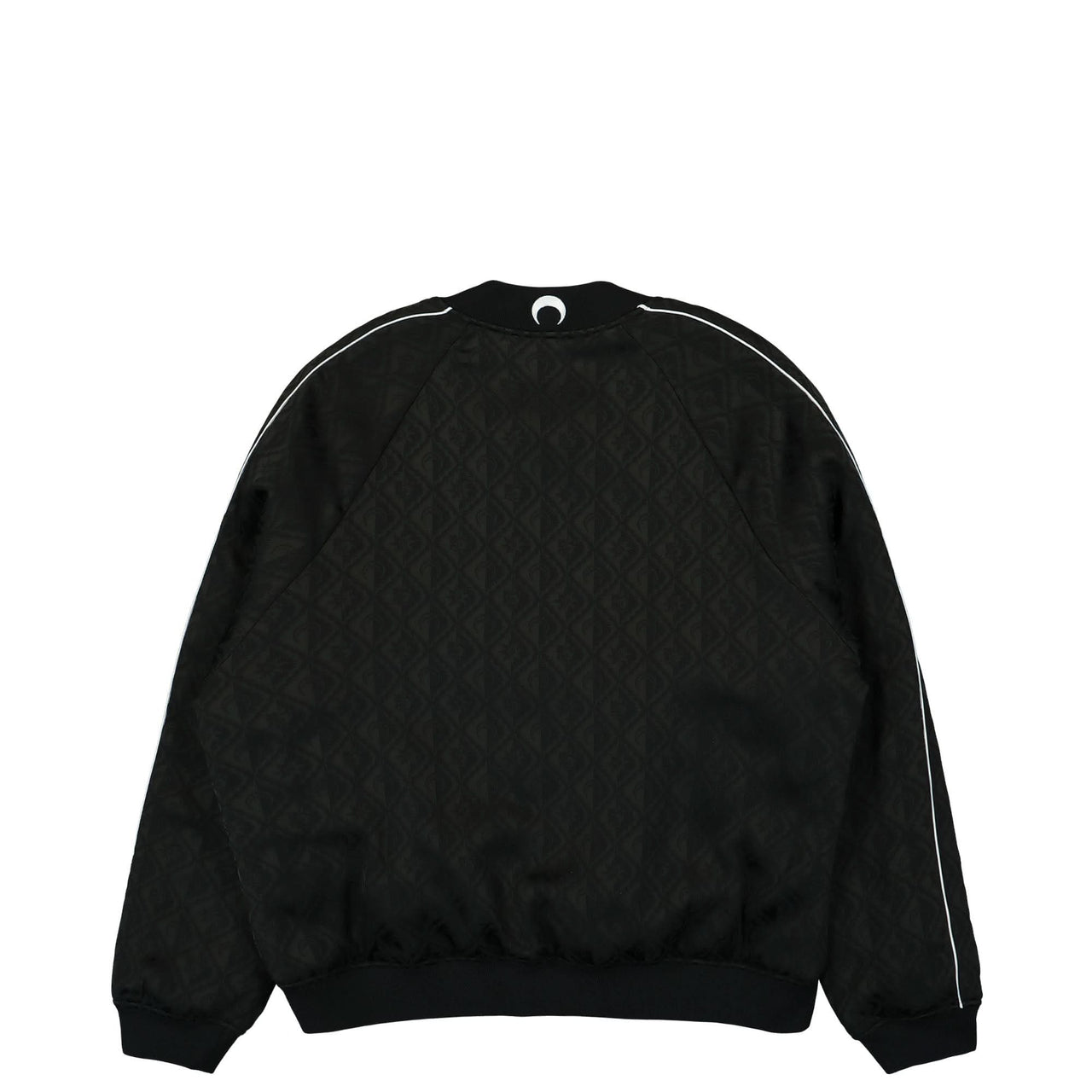 Marine Serre Jacquard Viscose Bomber Jacket Black Detail view 1 | Gate
