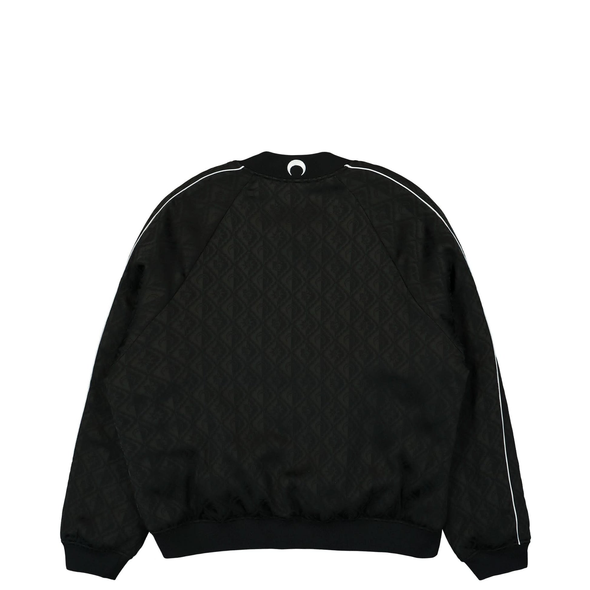 Marine Serre Jacquard Viscose Bomber Jacket Black Detail view 2 | Gate