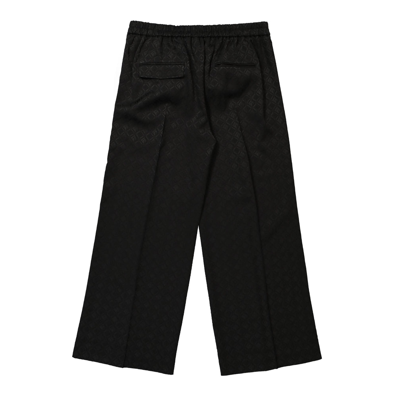 Marine Serre Moon Diamant Jacquard Wide Leg Pants Black Detail view 1 | Gate