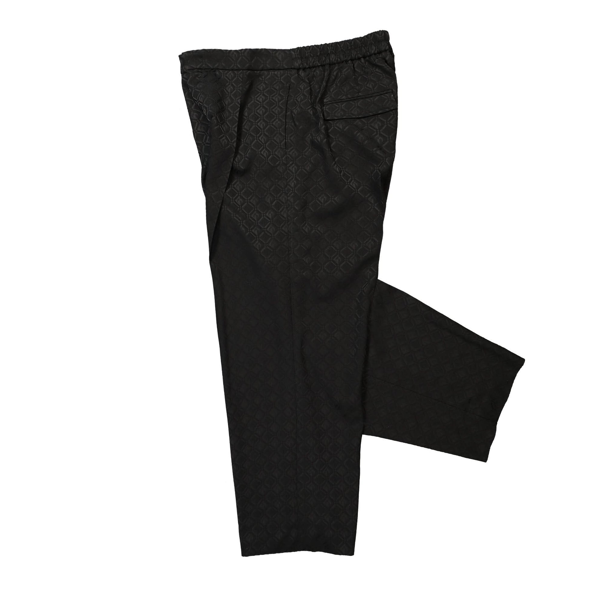 Marine Serre Moon Diamant Jacquard Wide Leg Pants Black Detail view 3 | Gate
