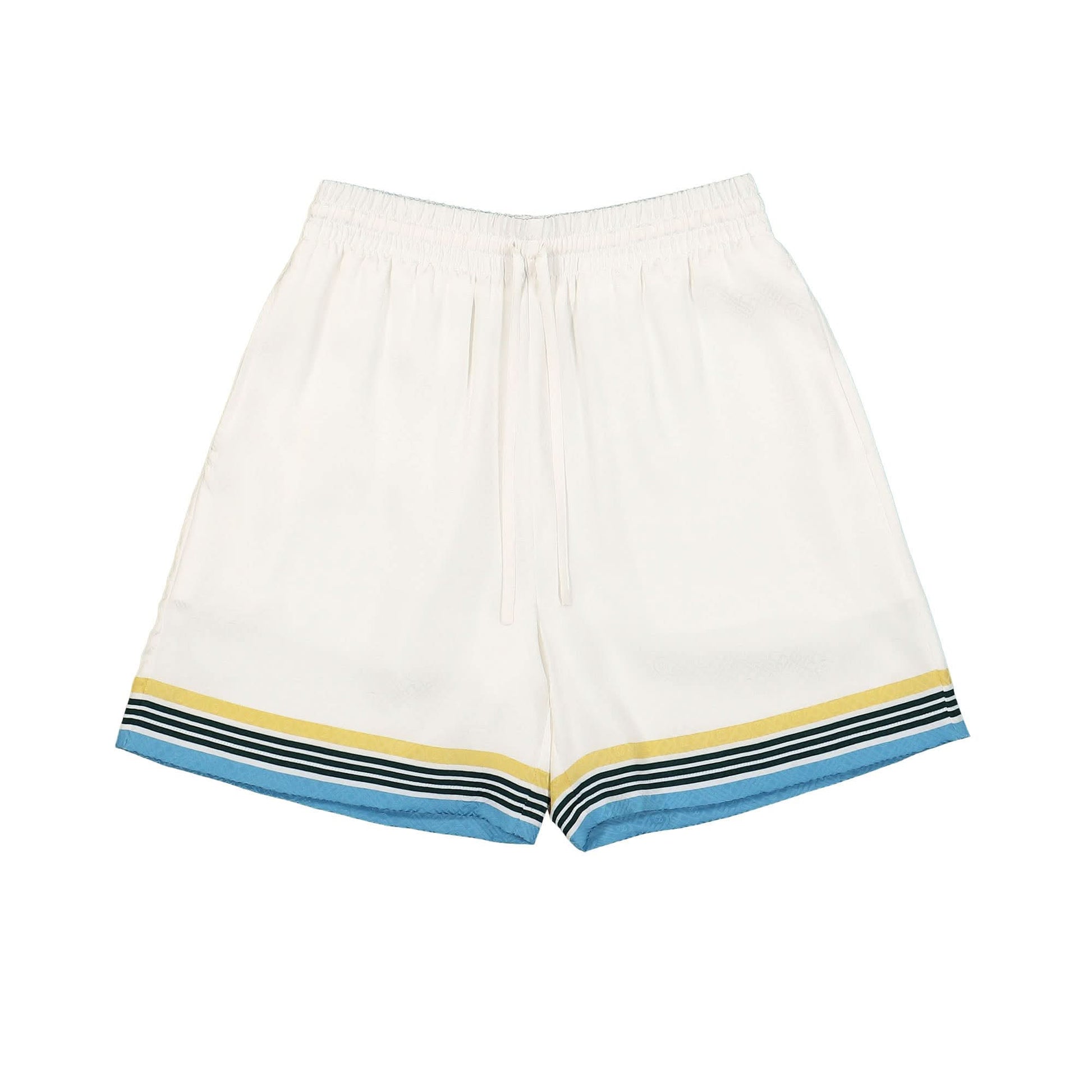 Casablanca Silk Shorts With Drawstrings White Detail view 1 | Gate