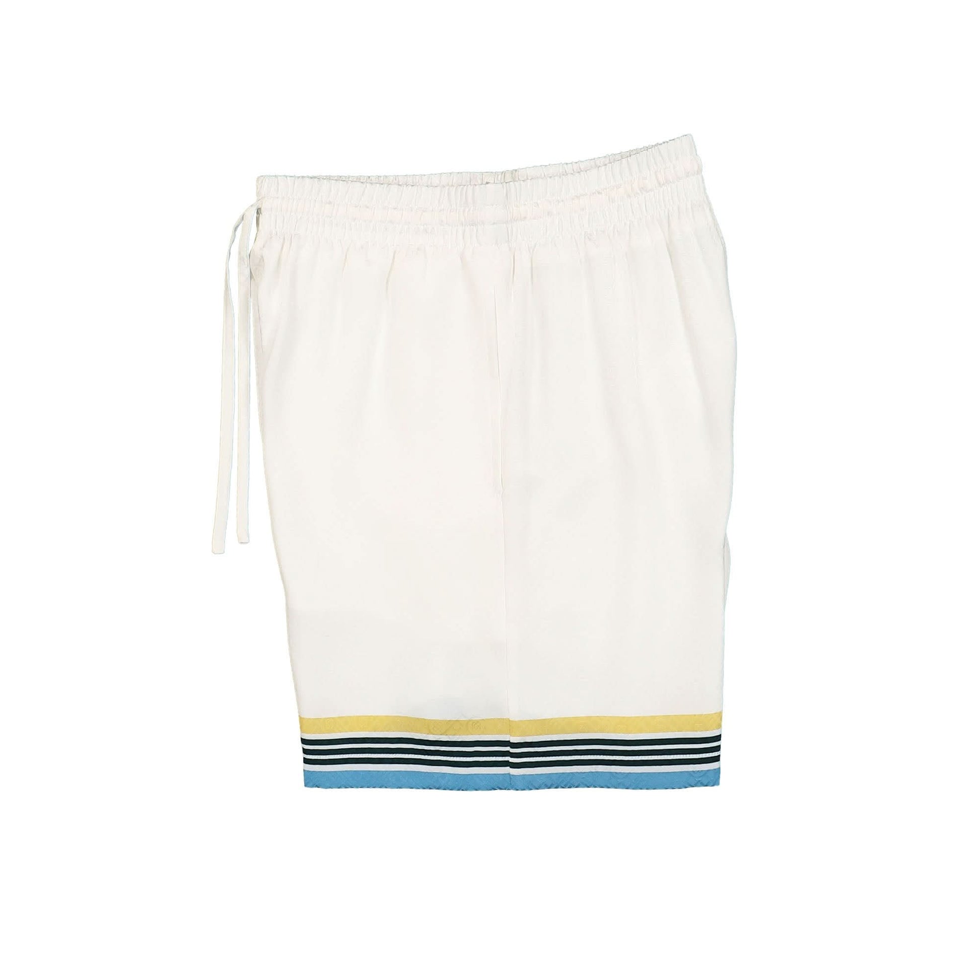 Casablanca Silk Shorts With Drawstrings White Detail view 3 | Gate