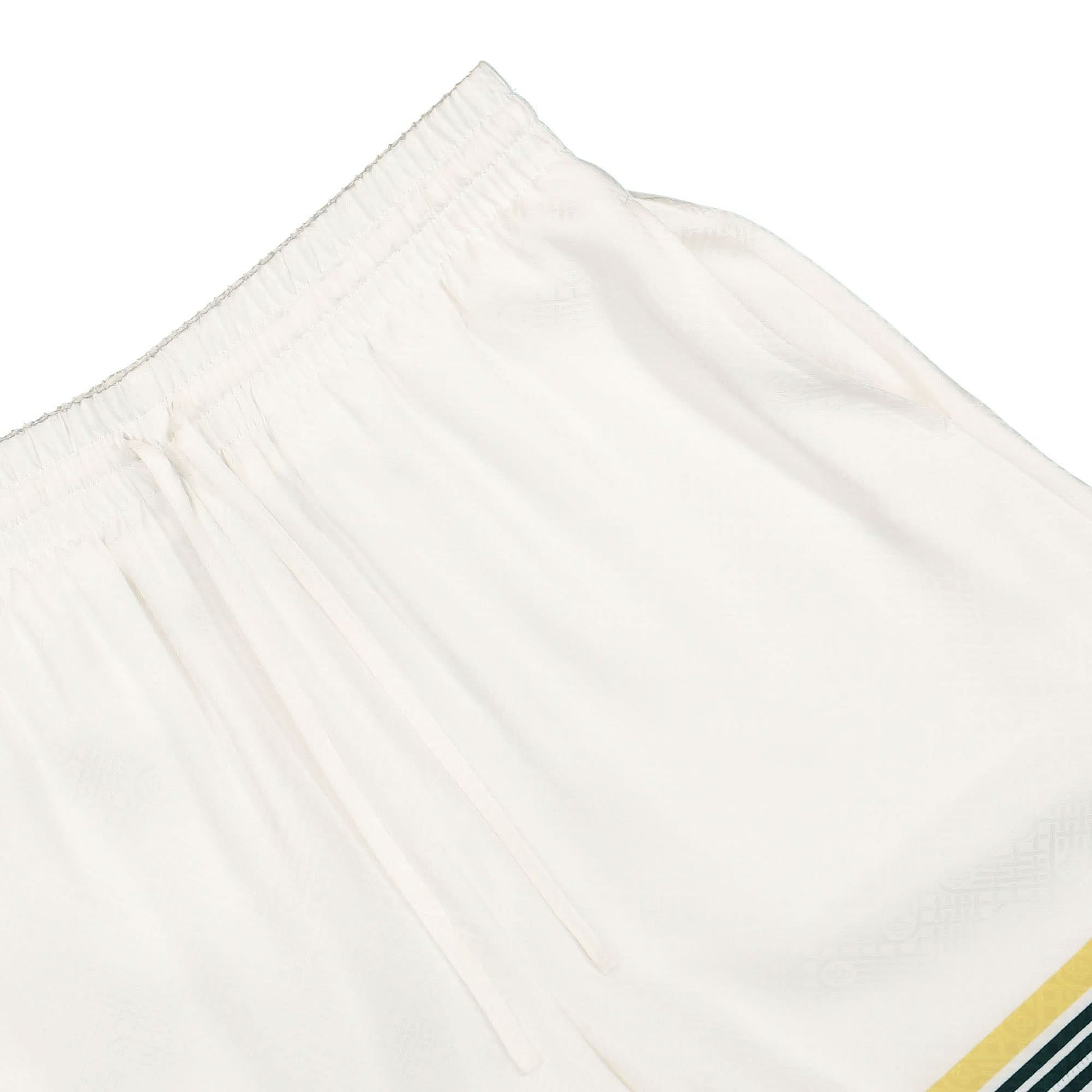 Casablanca Silk Shorts With Drawstrings White Detail view 4 | Gate