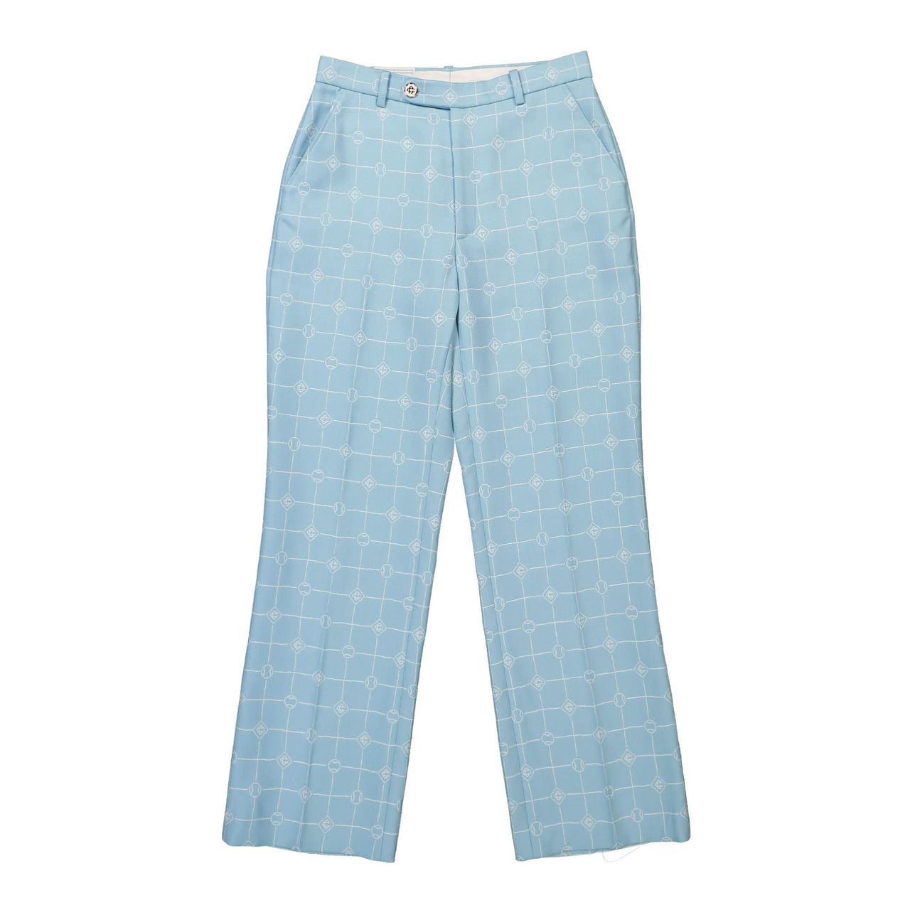 Casablanca Straight Leg Trouser Blue Detail view 1 | Gate