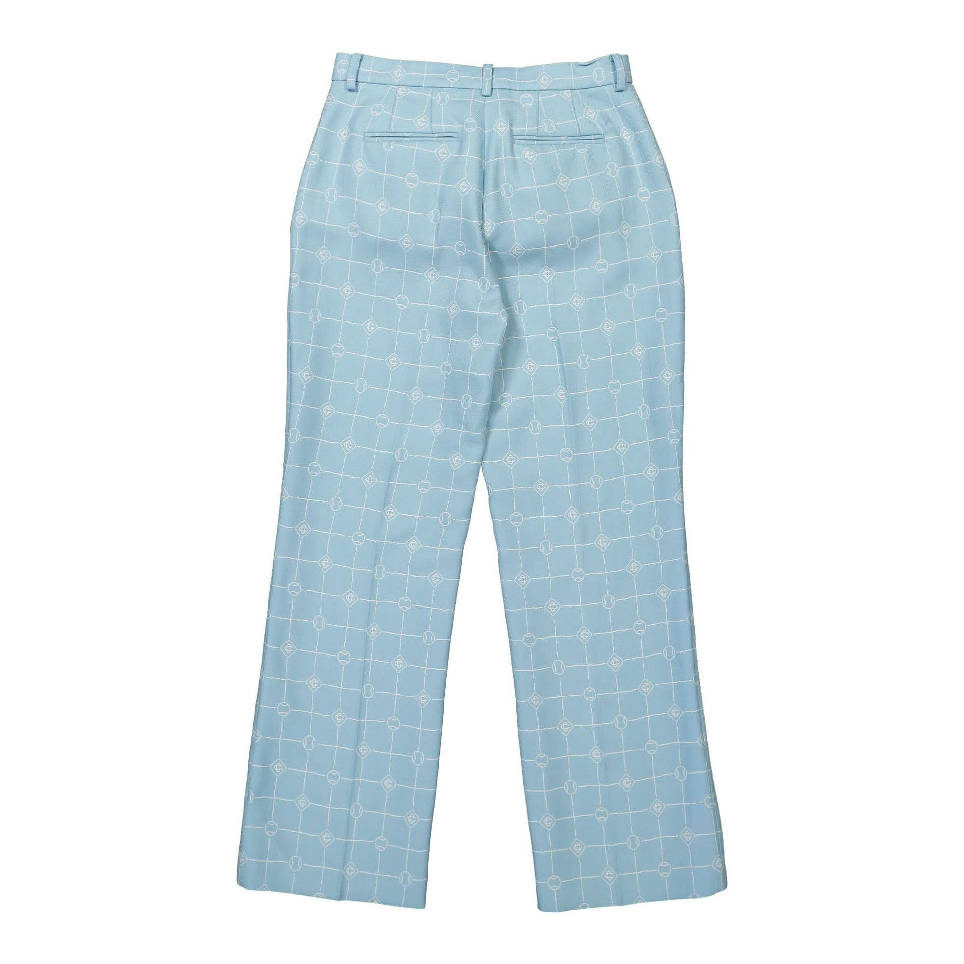 Casablanca Straight Leg Trouser Blue Detail view 2 | Gate