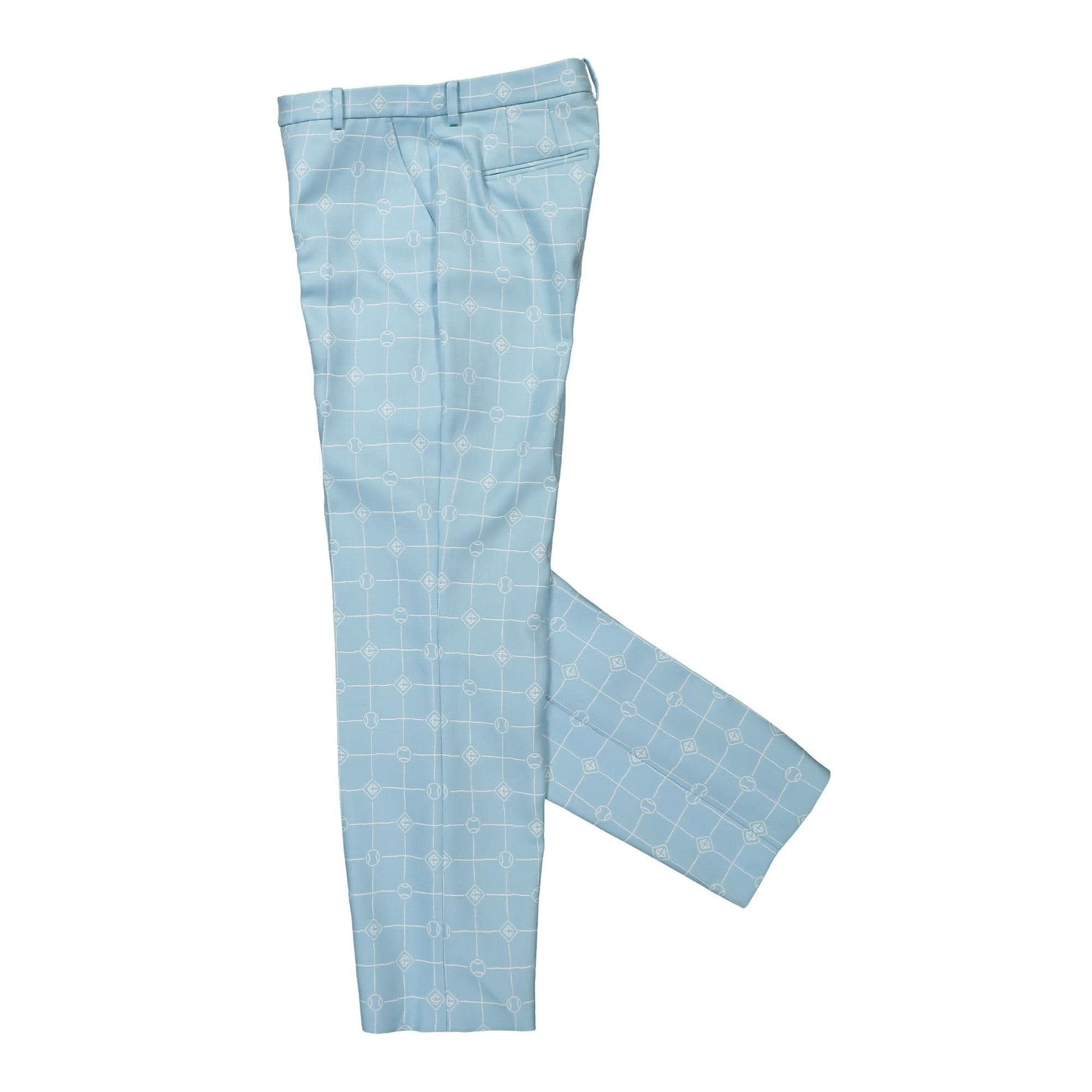 Casablanca Straight Leg Trouser Blue Detail view 3 | Gate