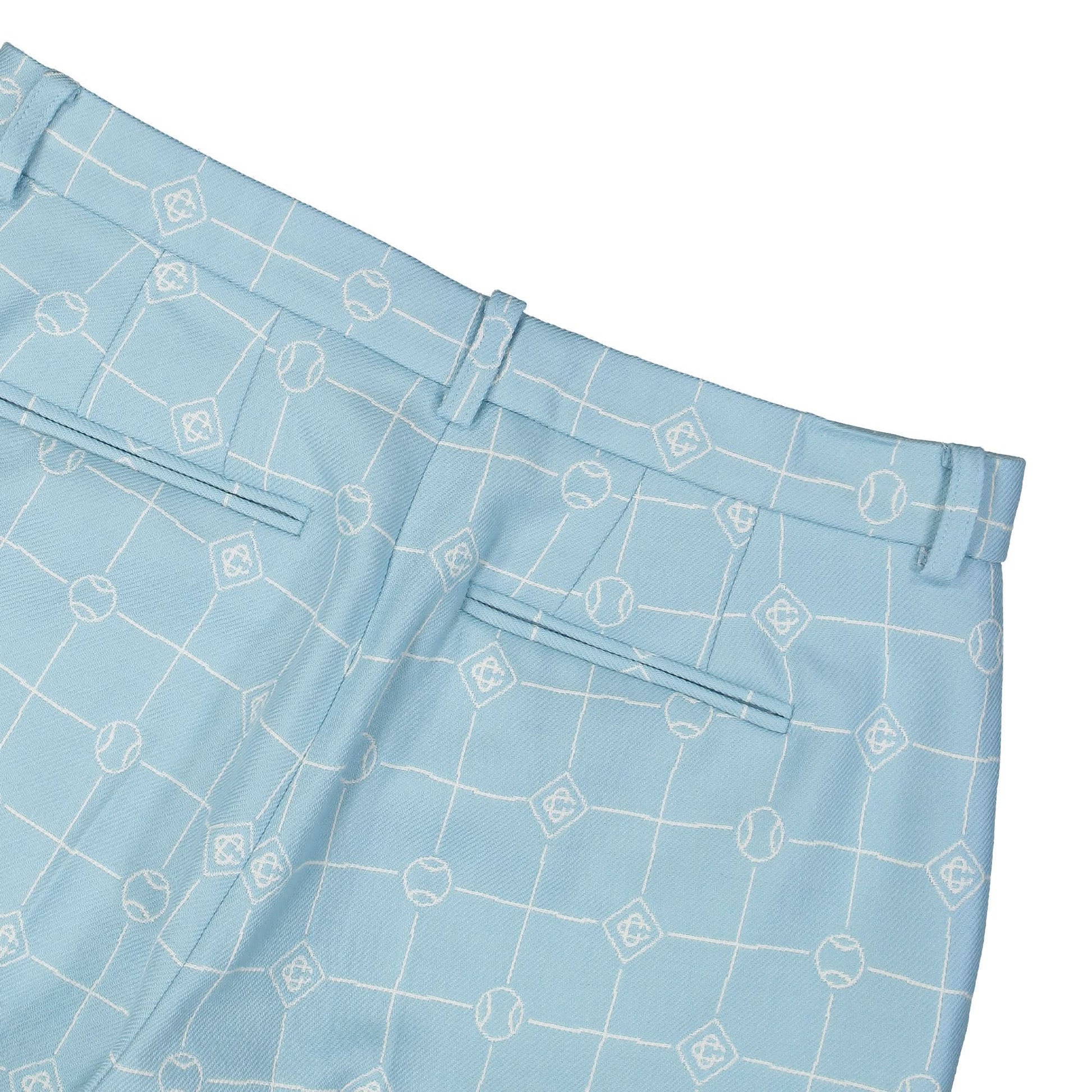 Casablanca Straight Leg Trouser Blue Detail view 5 | Gate