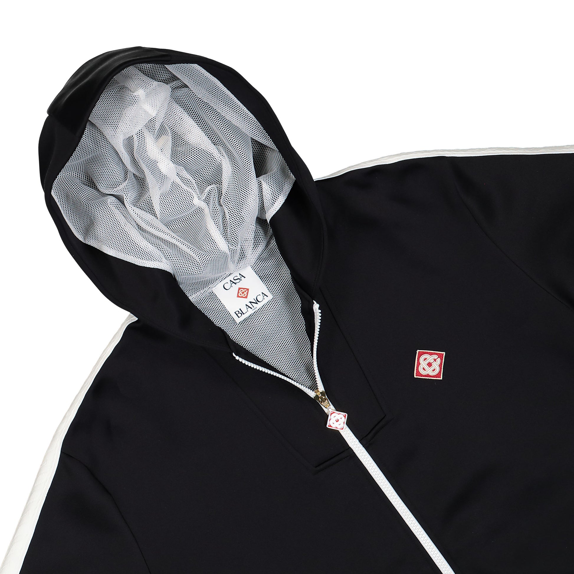 Casablanca Scuba Hooded Sweatshirt Black Detail view 3 | Gate