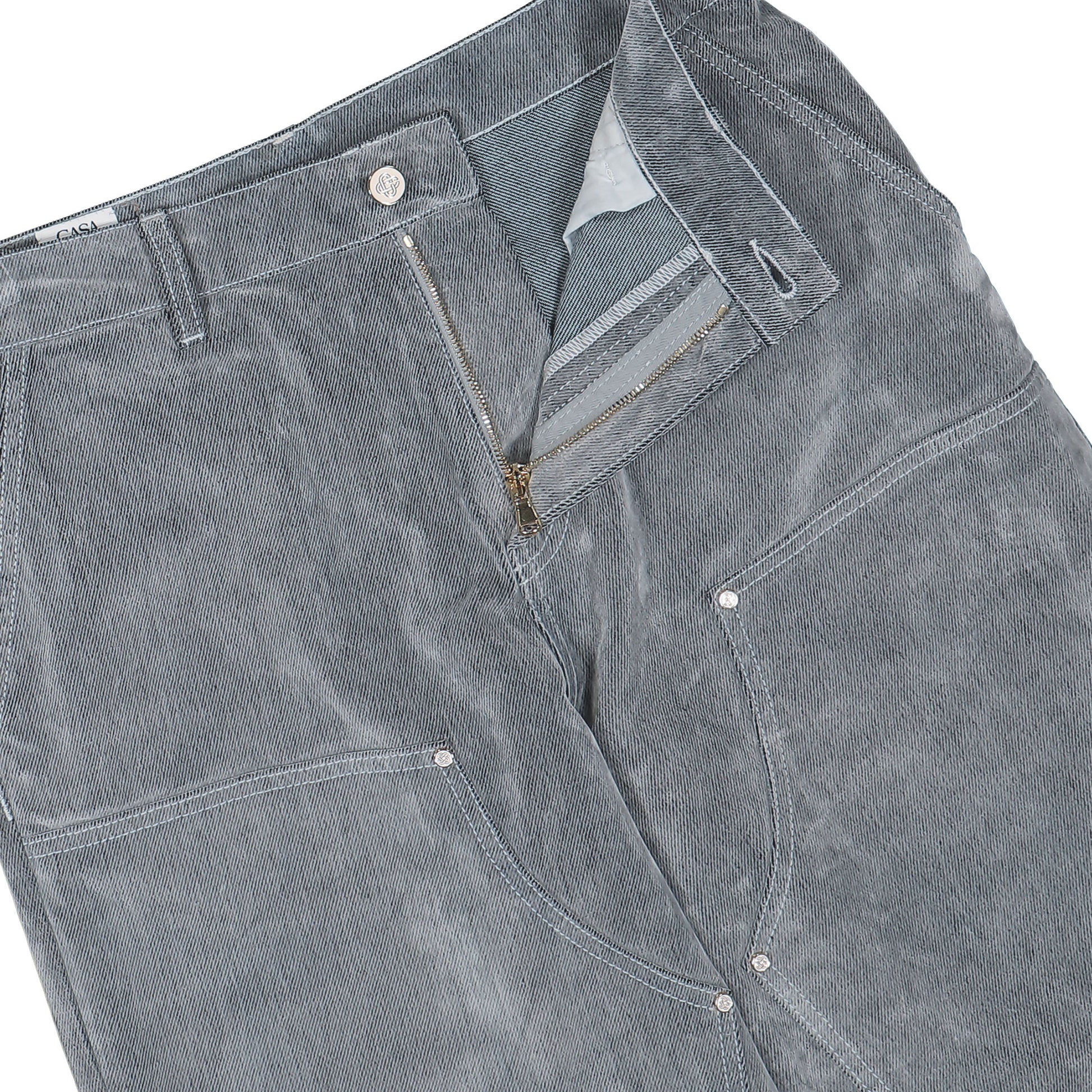 Casablanca Peach Texture Jeans Grey Detail view 4 | Gate