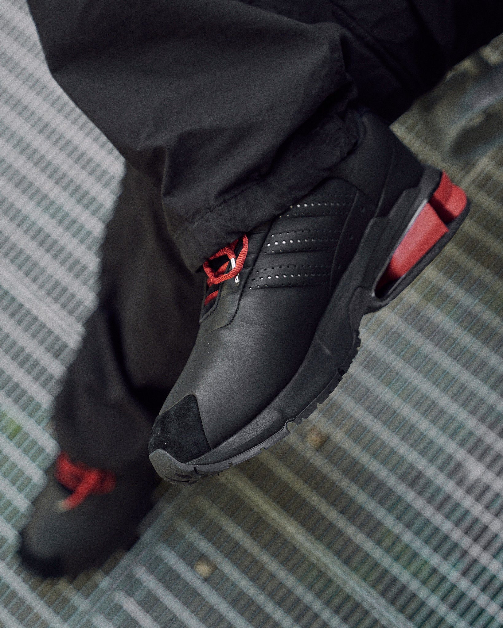 Y-3 A3 Control Black / Black / Triora Sneaker JR1382 On Model Front View | GATE