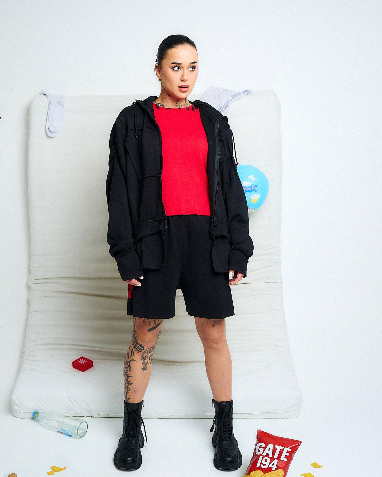 Prototypes Toggle Zip-Up Hoodie Black Detail view 1 | Gate