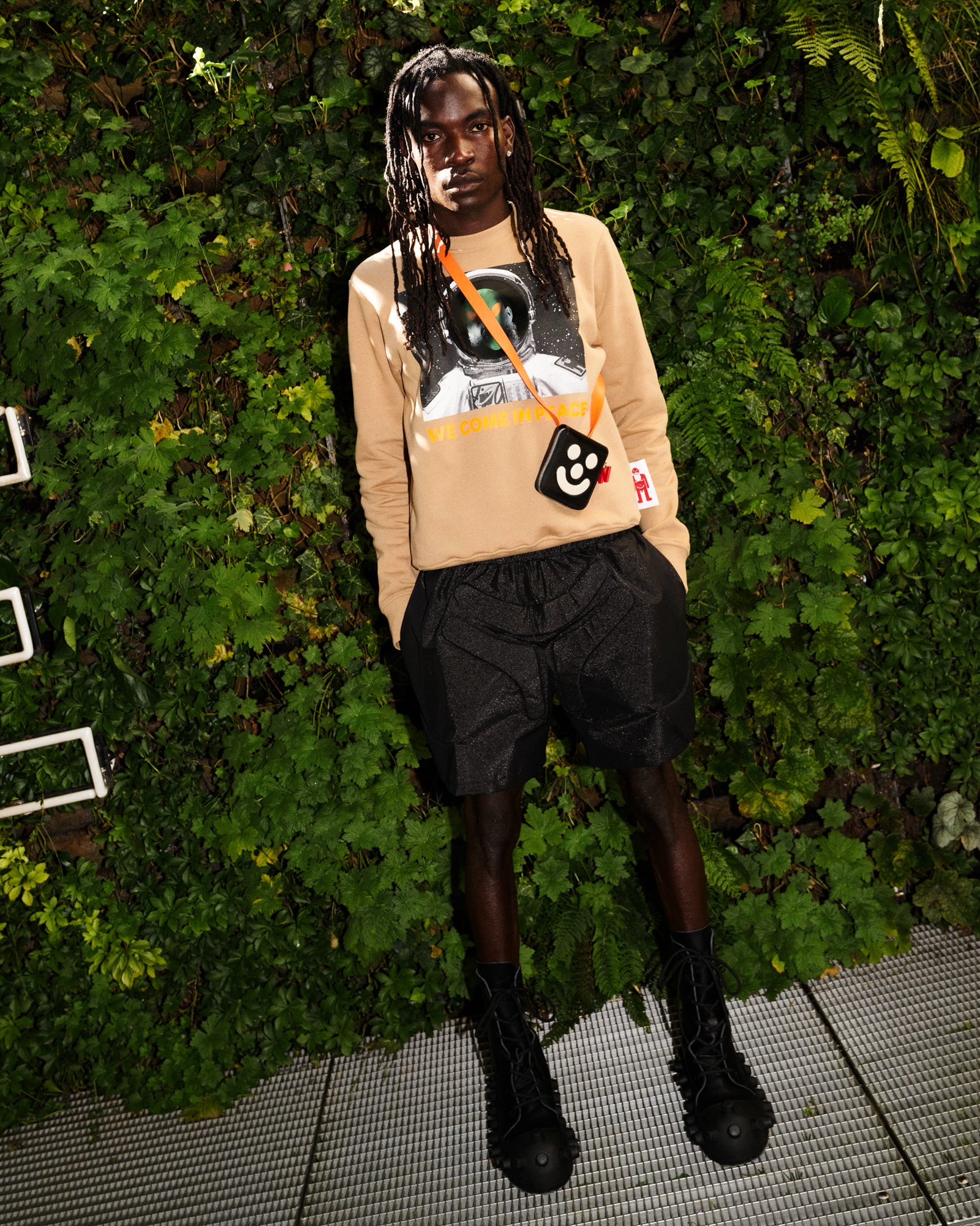 Walter Van Beirendonck S-Space Sweat Tannin Sweatshirts CC26 / Tannin On Model Front View | GATE