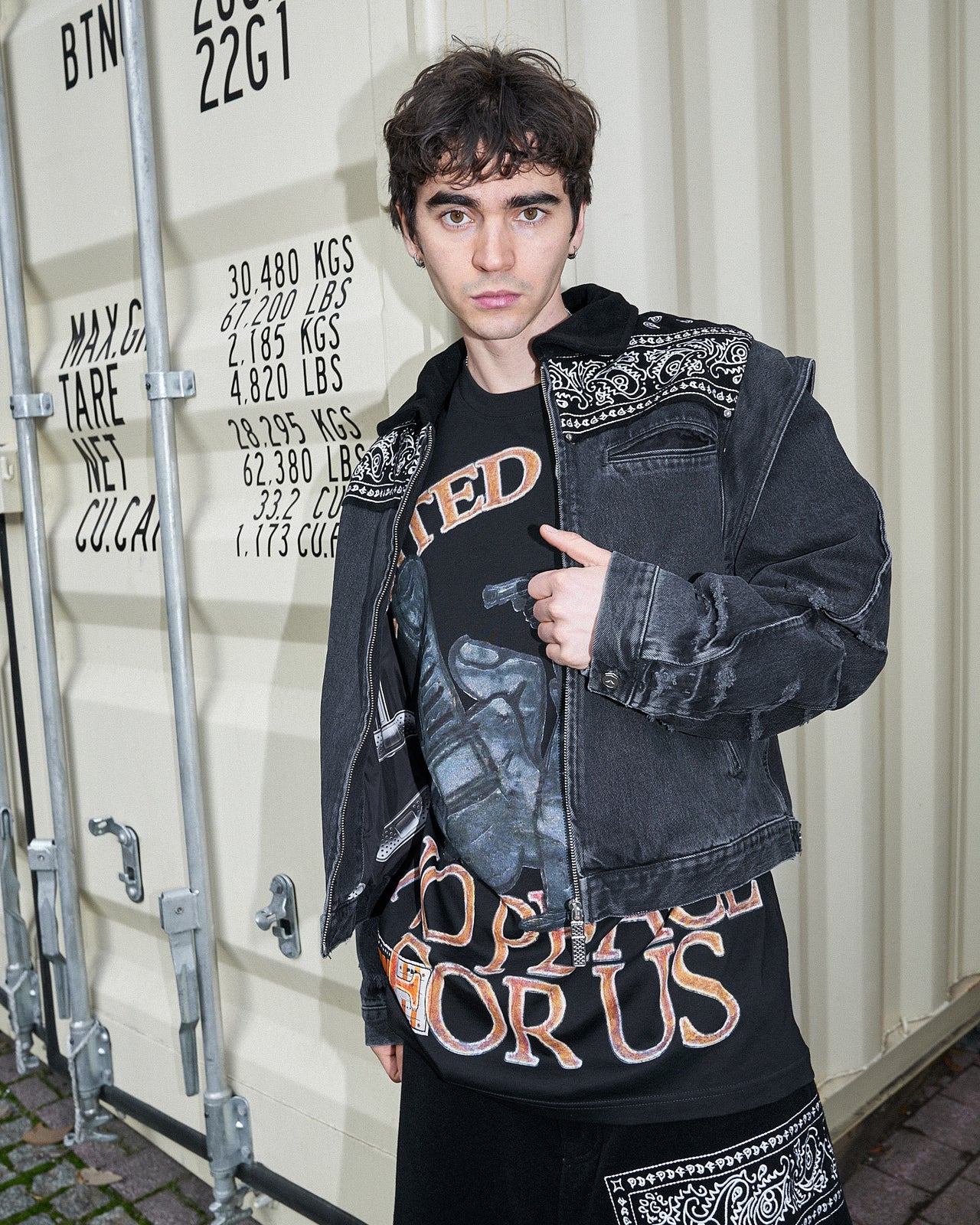 PDF Cape Jacket Black Wash Denim Jacket DFM09027DF119WHBLK / Black Wash | Overkill