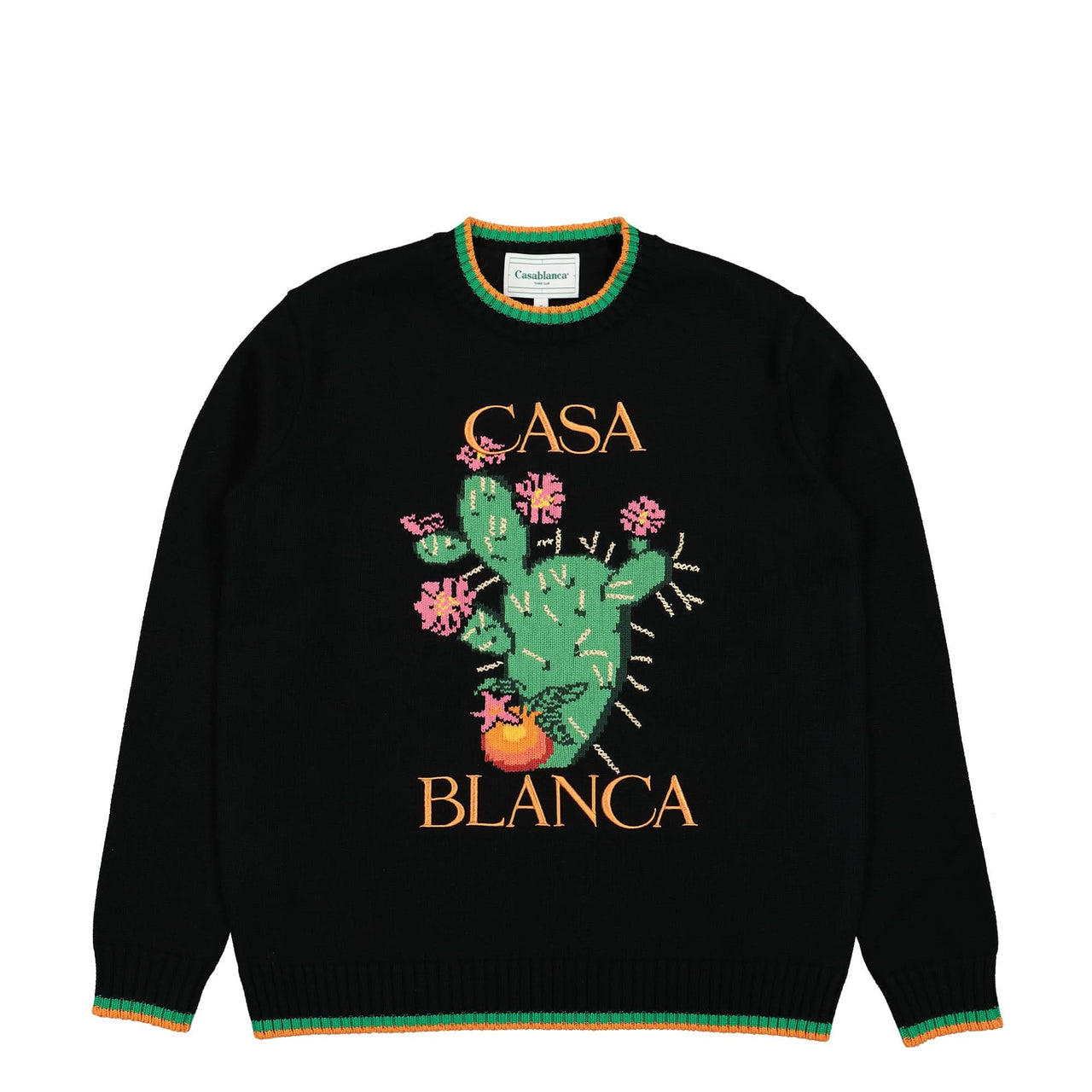 Casablanca Intarsia Sweater Black,Multicolor Detail view 1 | Gate