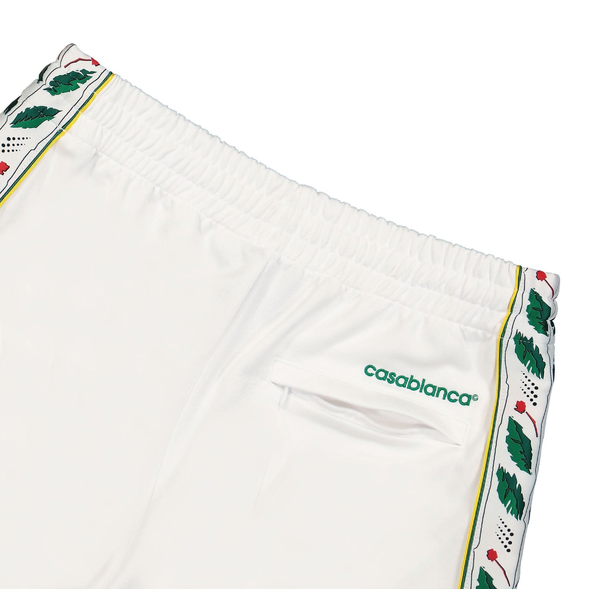 Casablanca Laurel Track Shorts White Detail view 5 | Gate