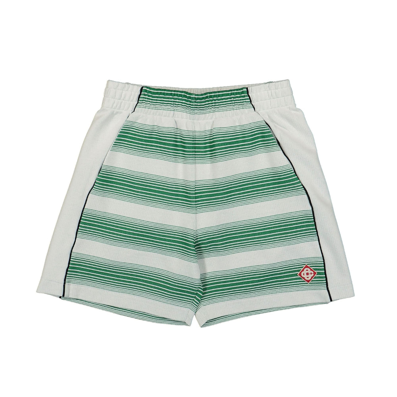 Casablanca Gradient Stripe Interlock Sweatshorts White Detail view 1 | Gate
