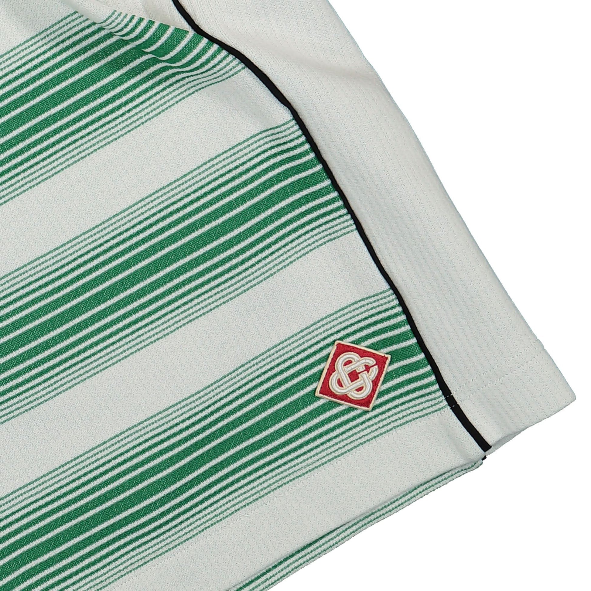 Casablanca Gradient Stripe Interlock Sweatshorts White Detail view 4 | Gate