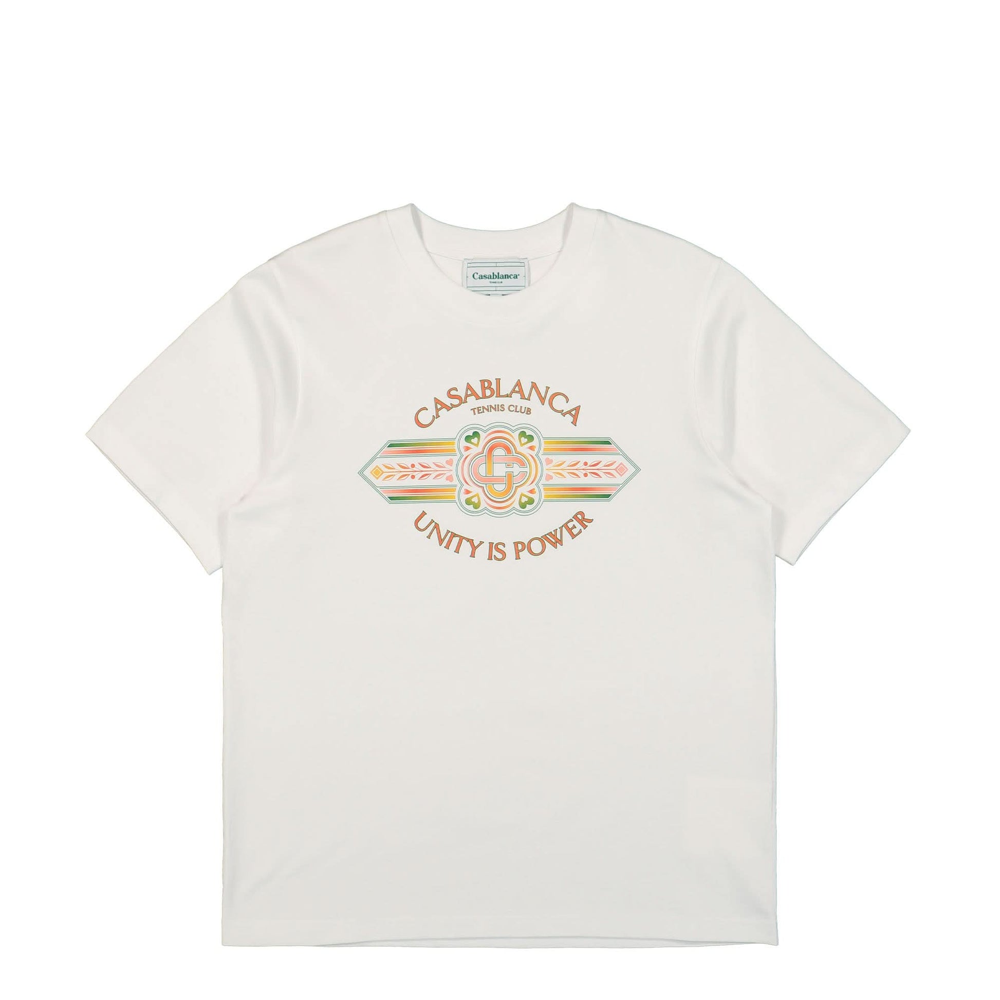 Casablanca Unity Is Power Printed T-Shirt White Detail view 1 | Gate