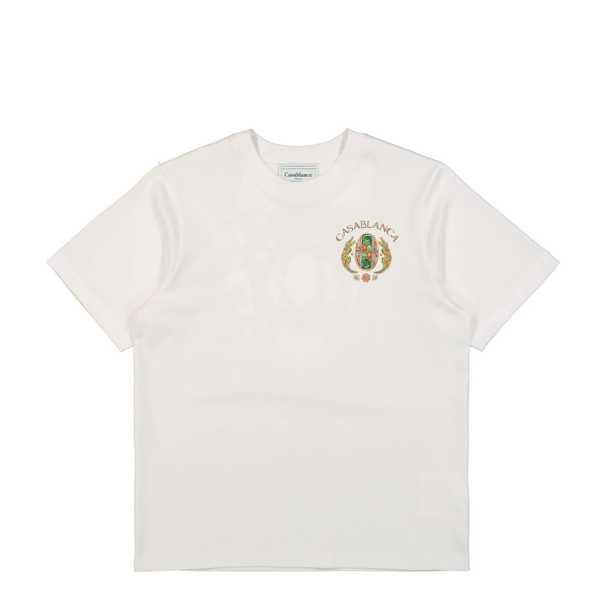Casablanca Joyaux D'Afrique Tennis Club Printed T-Shirt White Detail view 1 | Gate