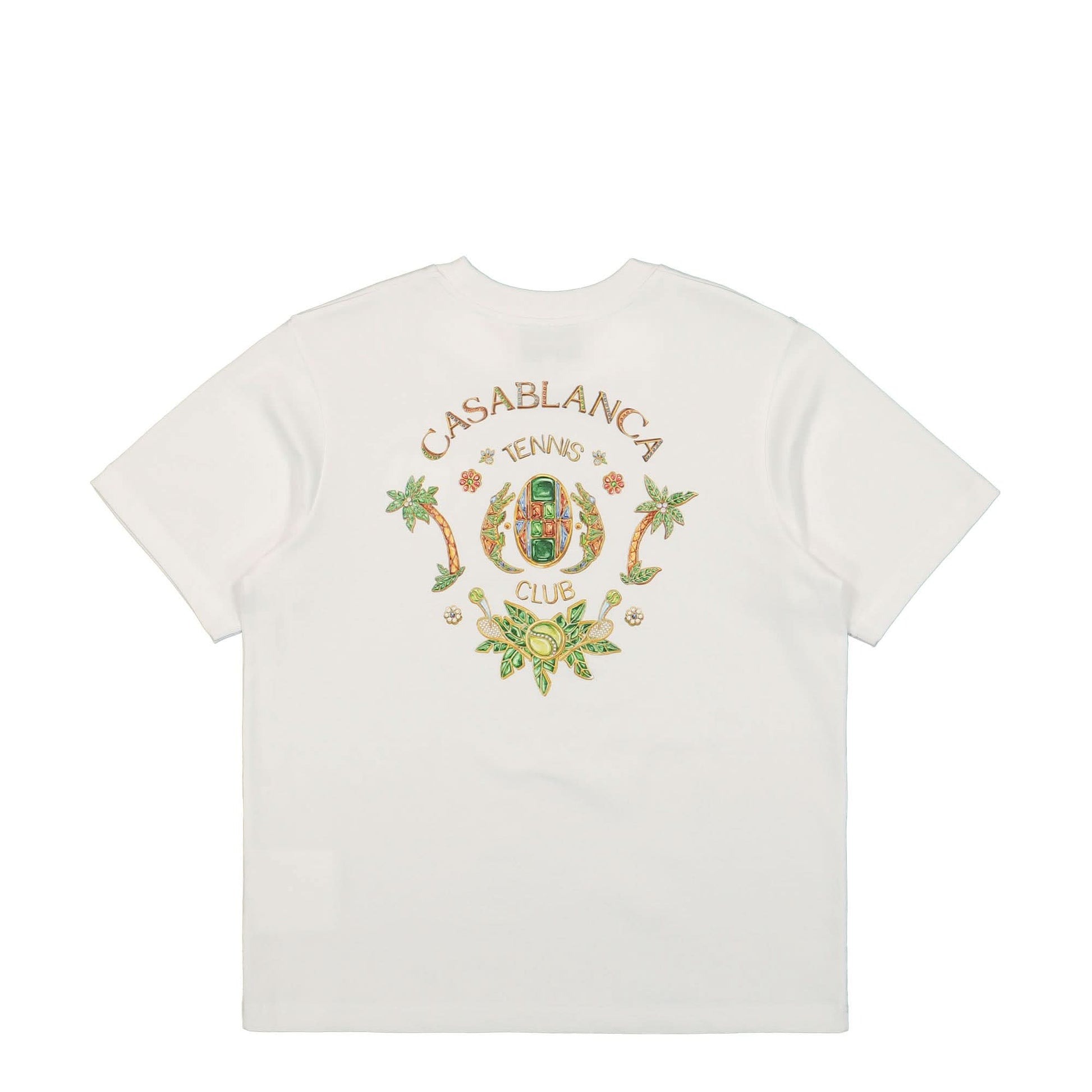Casablanca Joyaux D'Afrique Tennis Club Printed T-Shirt White Detail view 2 | Gate