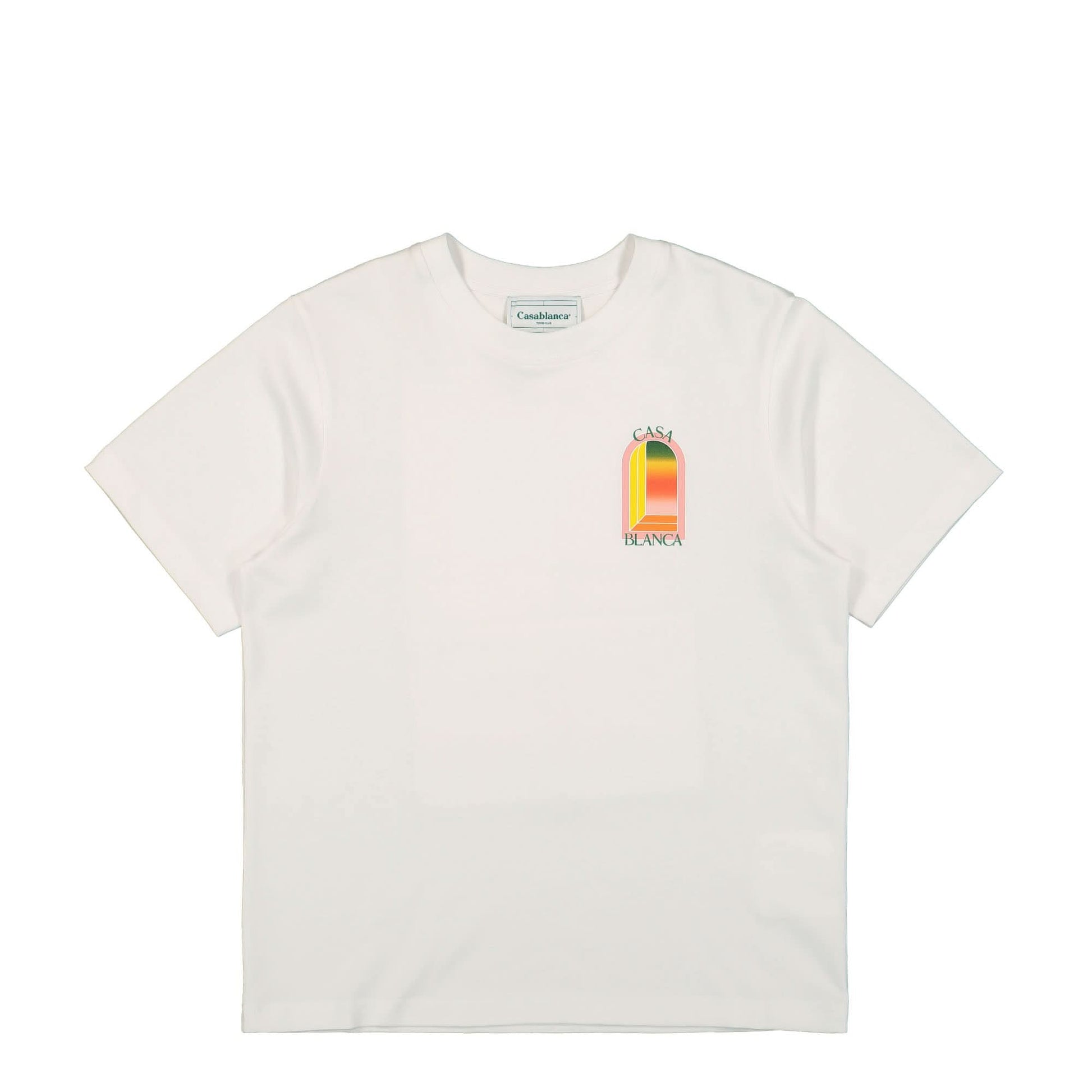 Casablanca Gradient Arch Logo Printed T-Shirt White Detail view 1 | Gate