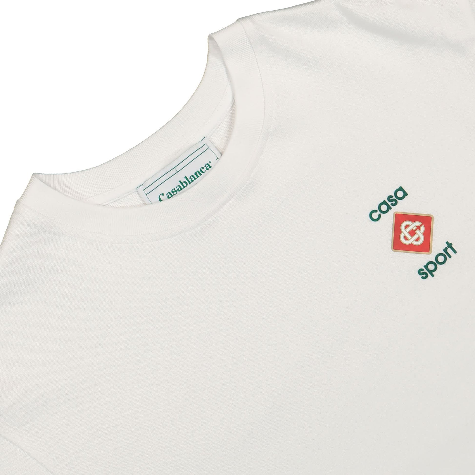 Casablanca Casa Sport Icon 3D Printed Oversized T-Shirt White Detail view 3 | Gate