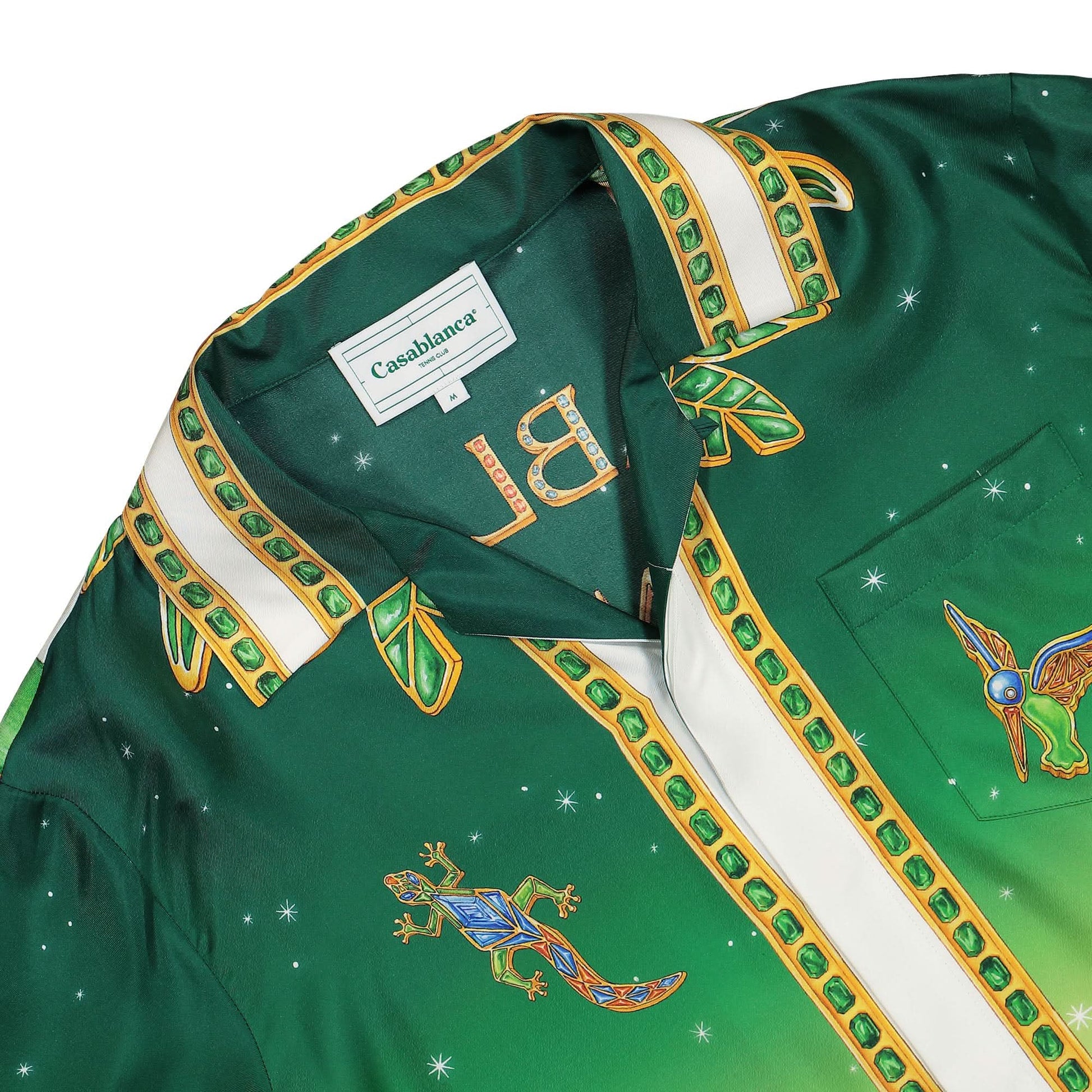 Casablanca Cuban Collar Long Sleeve Shirt Multicolor Detail view 3 | Gate